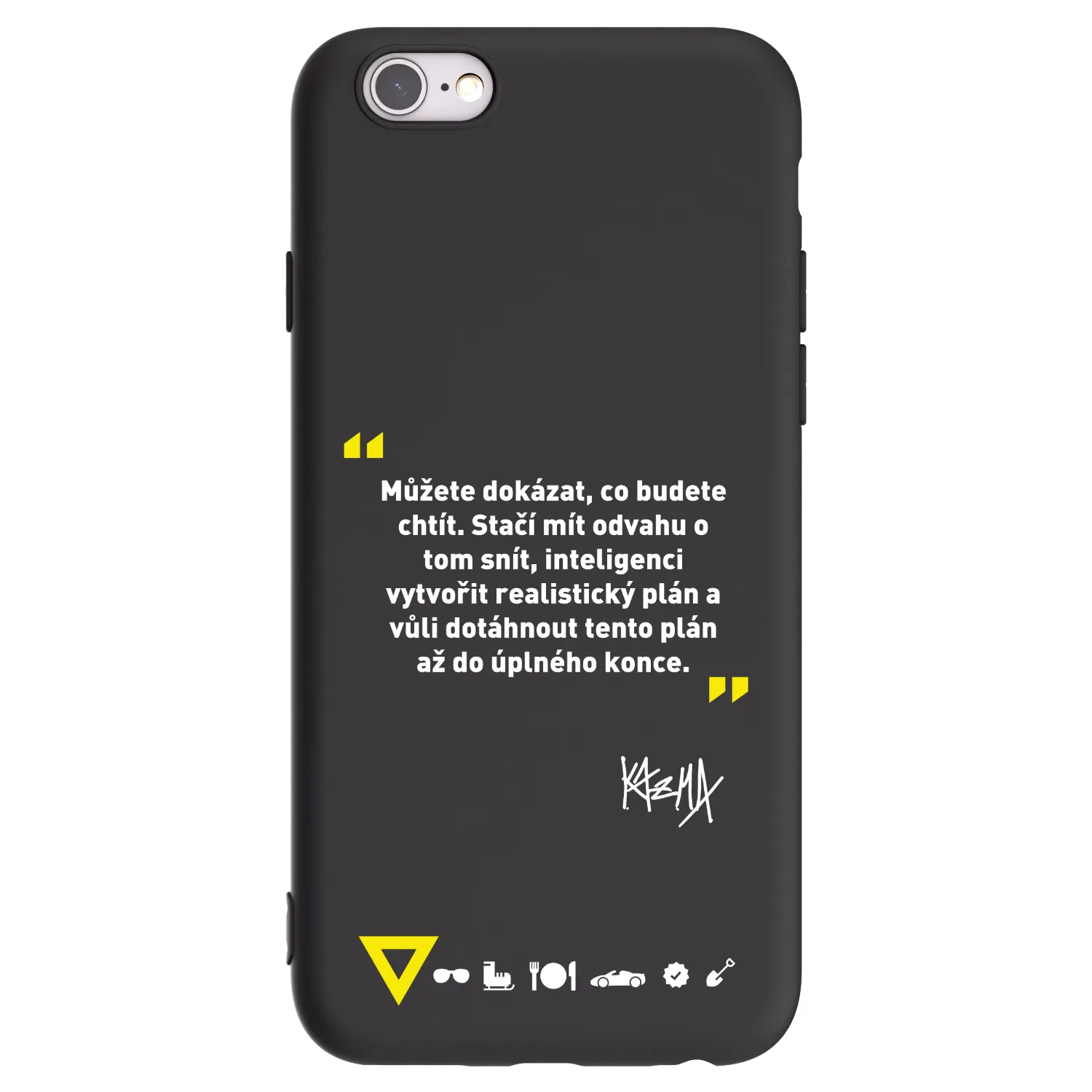 Picasee silikonový černý obal pro Apple iPhone 6/6S - Kazma - MŮŽETE DOKÁZAT, CO BUDETE CHTÍT