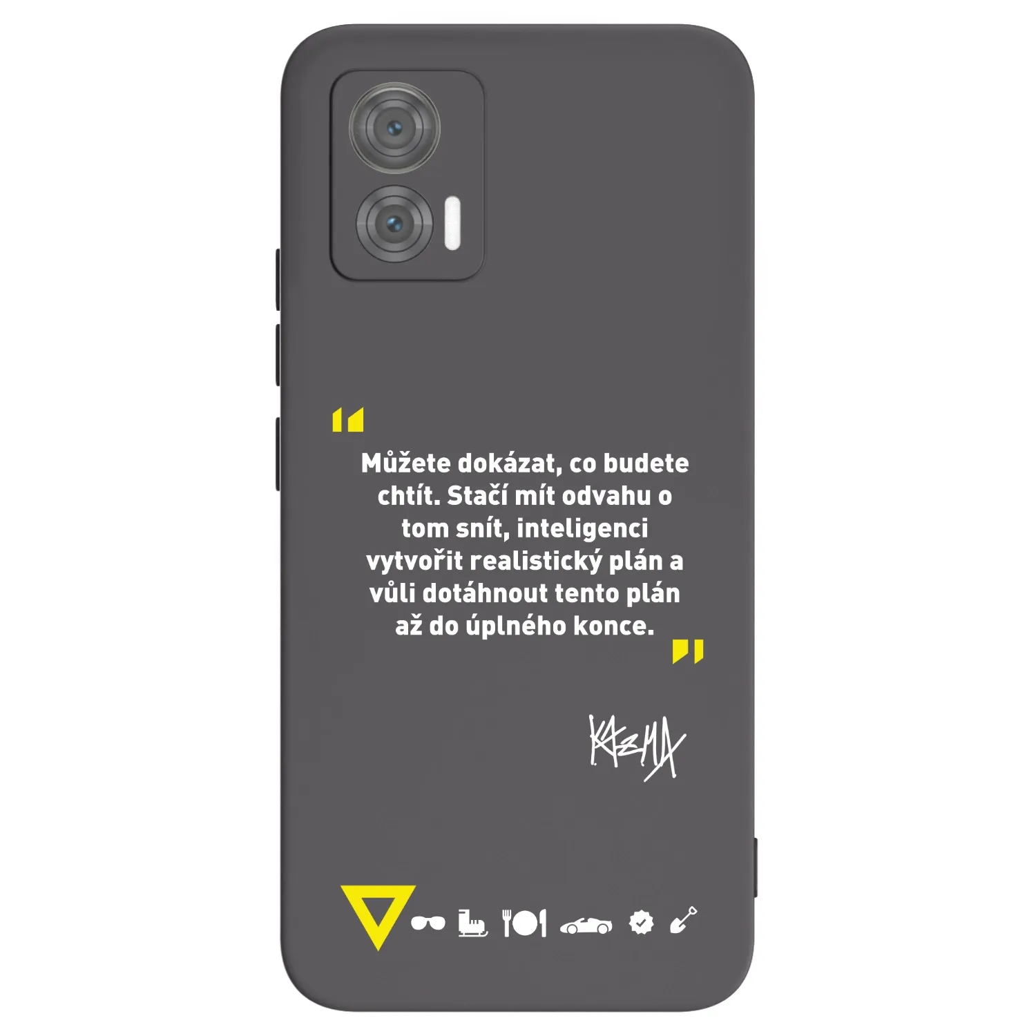 Picasee silikonový černý obal pro Motorola Edge 30 Neo - Kazma - MŮŽETE DOKÁZAT, CO BUDETE CHTÍT