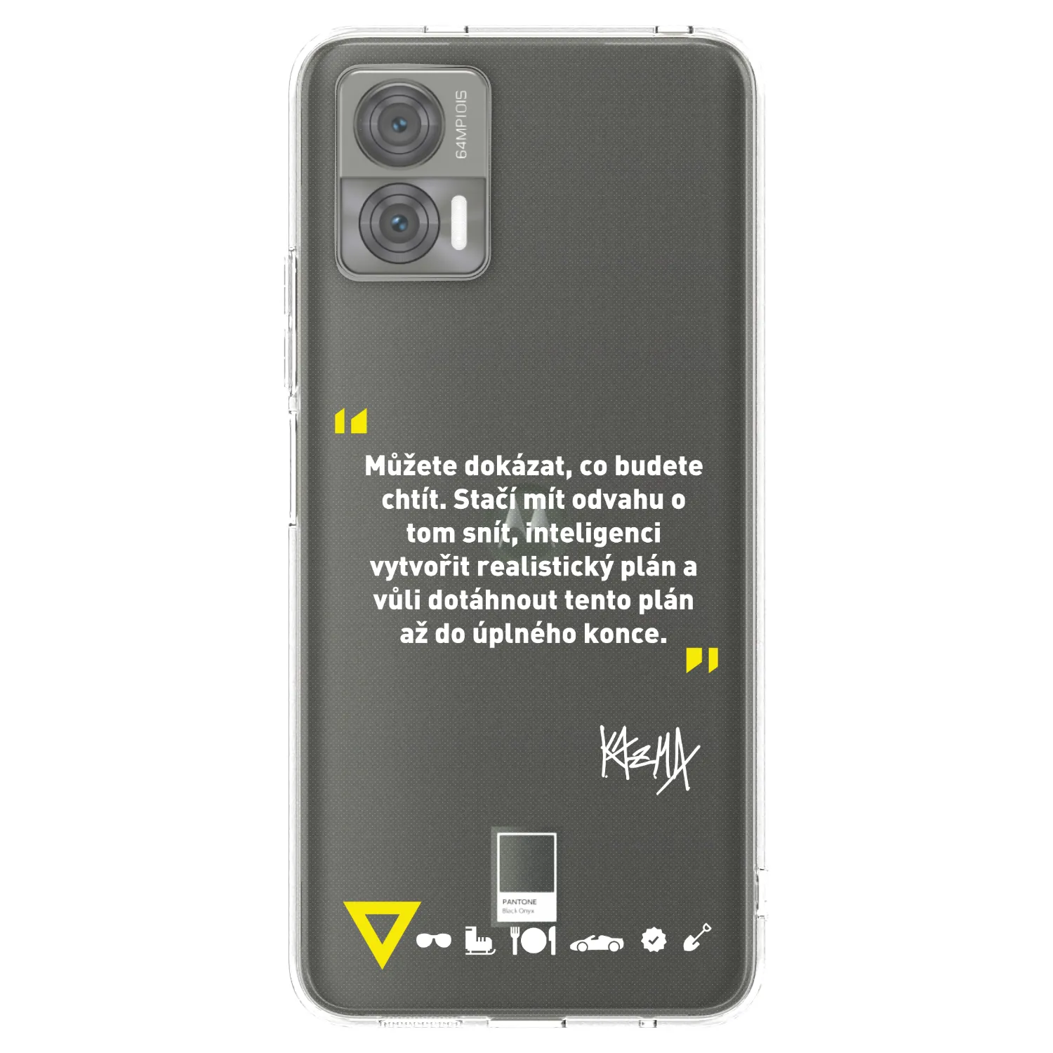 Picasee silikonový průhledný obal pro Motorola Edge 30 Neo - Kazma - MŮŽETE DOKÁZAT, CO BUDETE CHTÍT