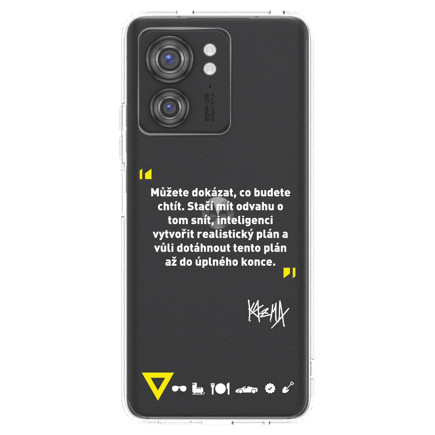 Picasee silikonový průhledný obal pro Motorola Edge 40 - Kazma - MŮŽETE DOKÁZAT, CO BUDETE CHTÍT
