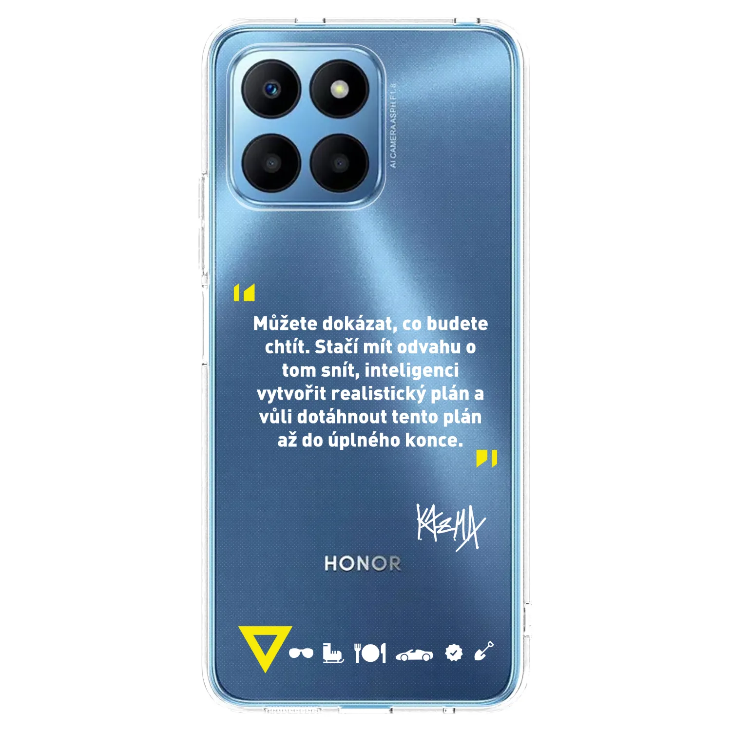 Picasee silikonový průhledný obal pro Honor 70 Lite - Kazma - MŮŽETE DOKÁZAT, CO BUDETE CHTÍT