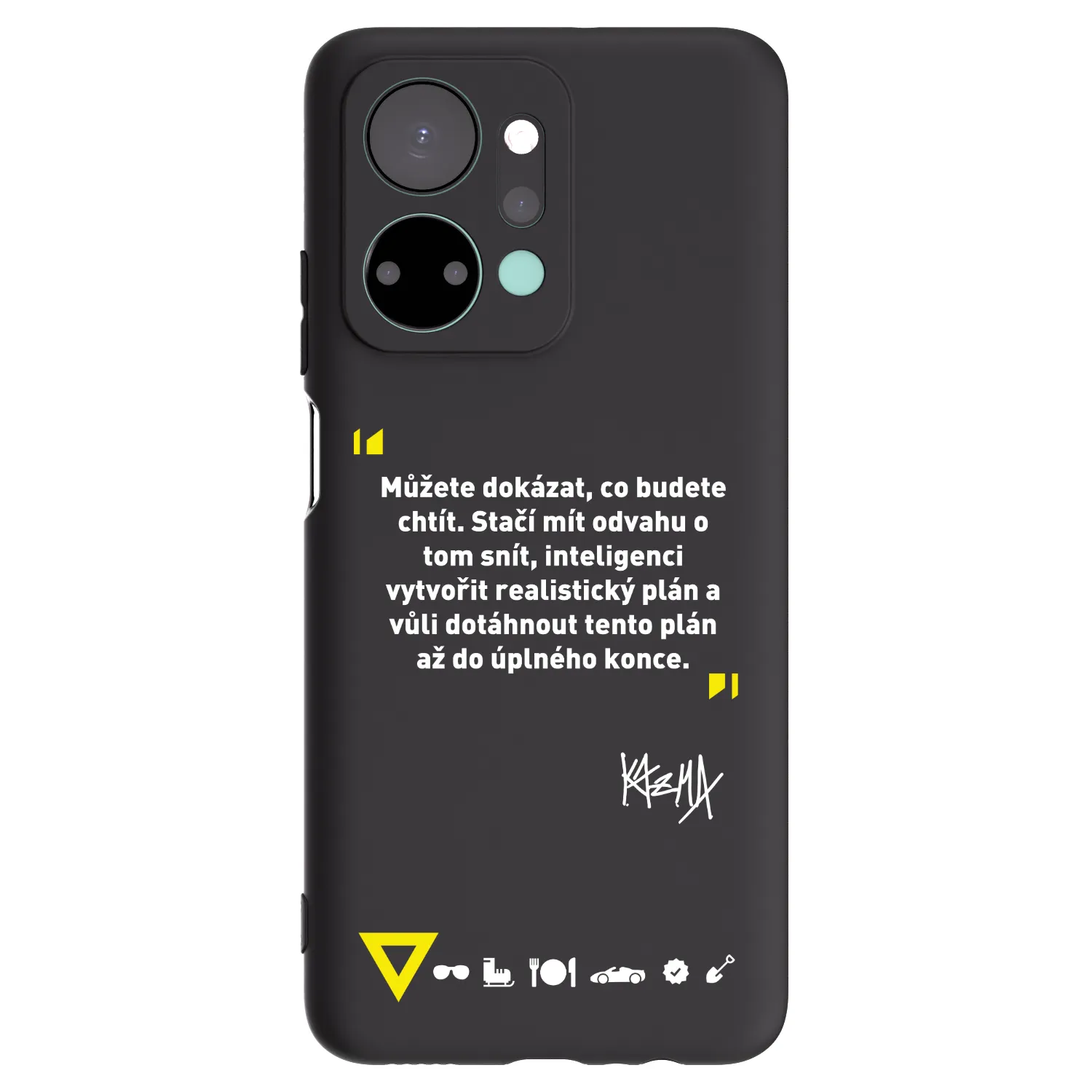 Picasee silikonový černý obal pro Honor X7a - Kazma - MŮŽETE DOKÁZAT, CO BUDETE CHTÍT