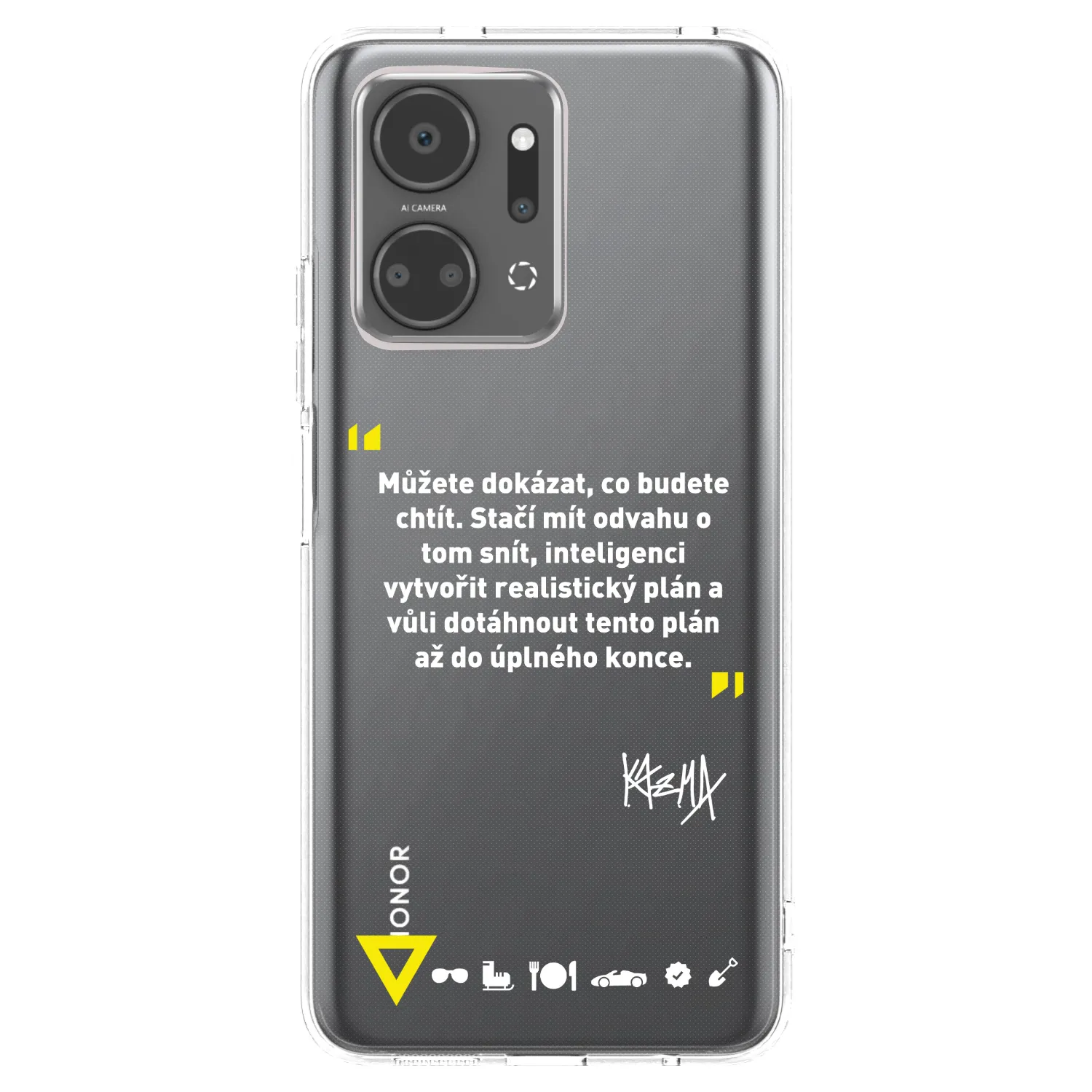 Picasee silikonový průhledný obal pro Honor X7a - Kazma - MŮŽETE DOKÁZAT, CO BUDETE CHTÍT