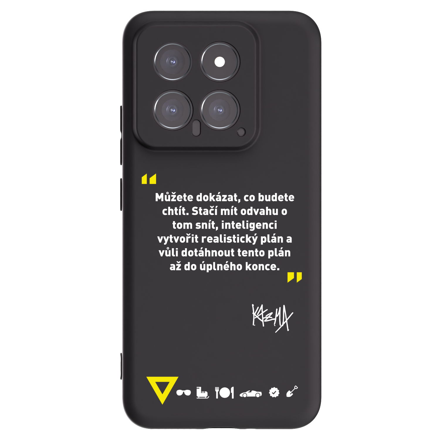 Picasee silikonový černý obal pro Xiaomi 14 - Kazma - MŮŽETE DOKÁZAT, CO BUDETE CHTÍT