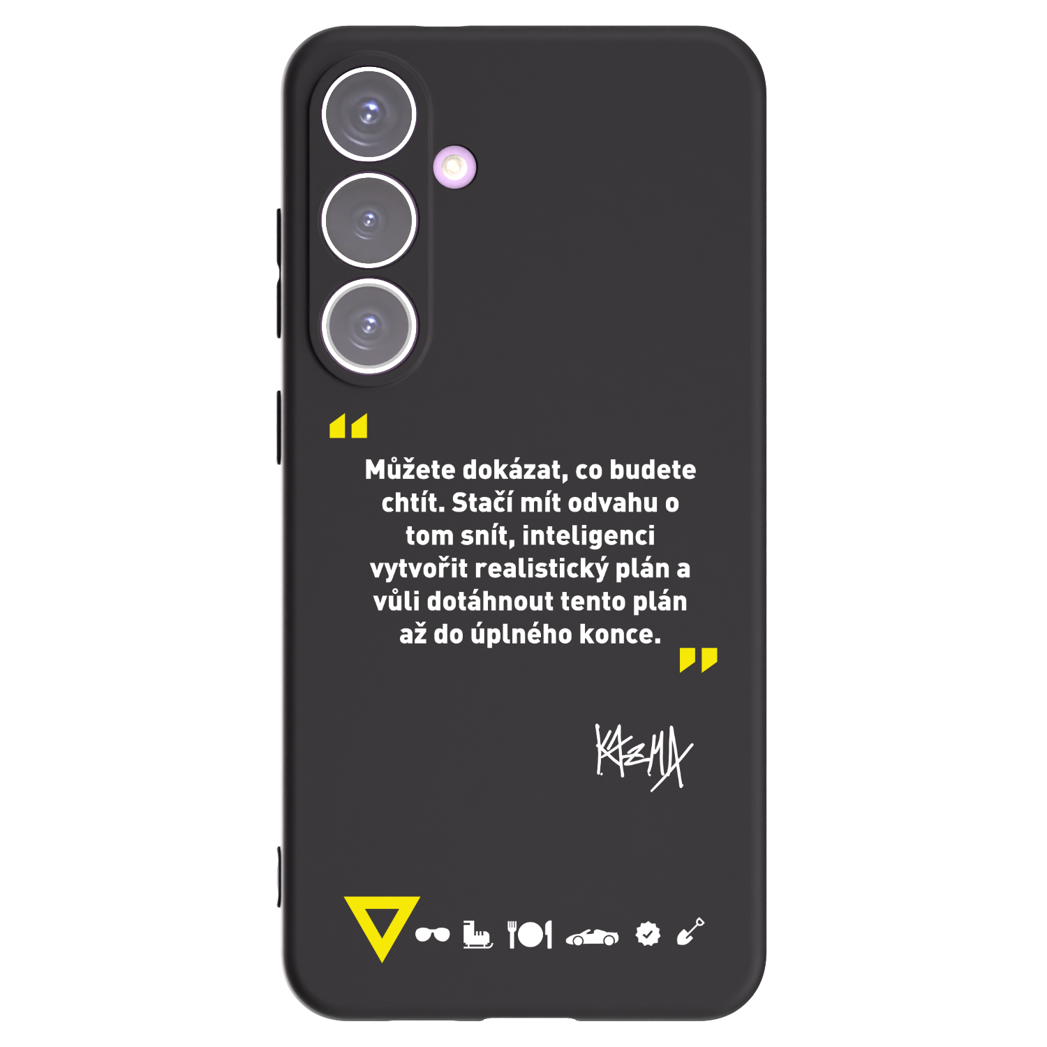 Picasee silikonový černý obal pro Samsung Galaxy S24+ S926B 5G - Kazma - MŮŽETE DOKÁZAT, CO BUDETE CHTÍT