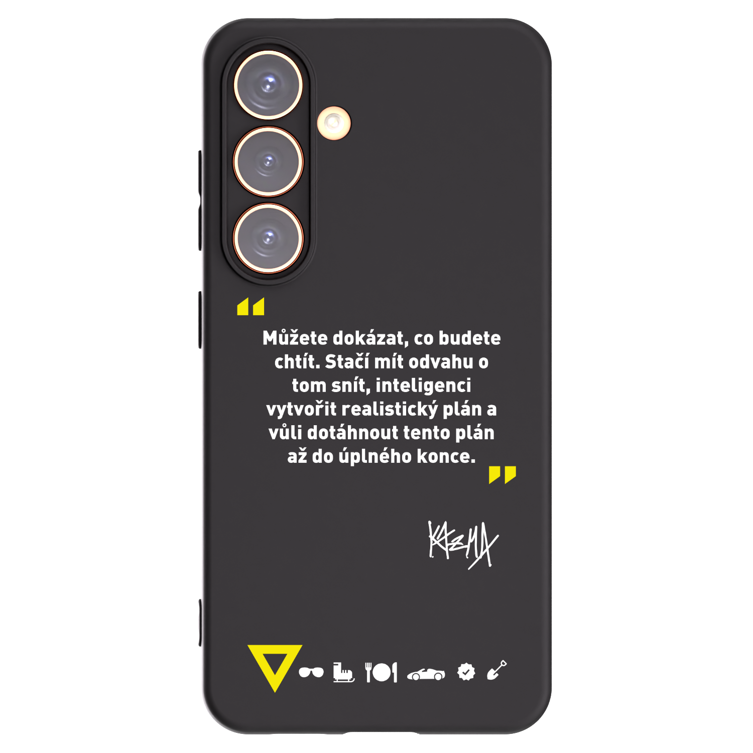 Picasee silikonový černý obal pro Samsung Galaxy S24 S921B 5G - Kazma - MŮŽETE DOKÁZAT, CO BUDETE CHTÍT