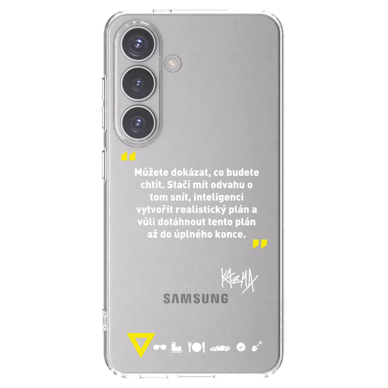 Picasee silikonový průhledný obal pro Samsung Galaxy S24 S921B 5G - Kazma - MŮŽETE DOKÁZAT, CO BUDETE CHTÍT
