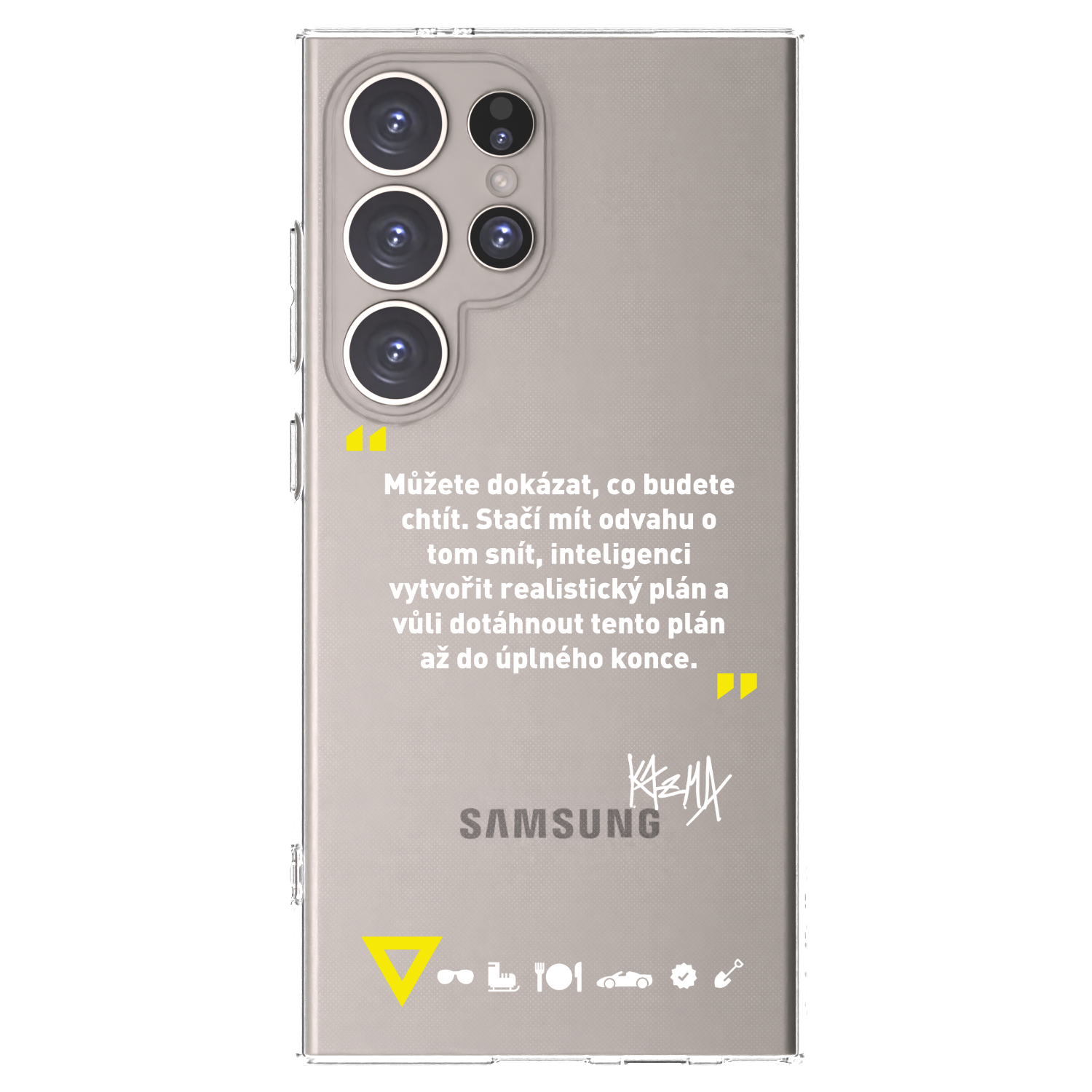 Picasee silikonový průhledný obal pro Samsung Galaxy S24 Ultra S928B 5G - Kazma - MŮŽETE DOKÁZAT, CO BUDETE CHTÍT
