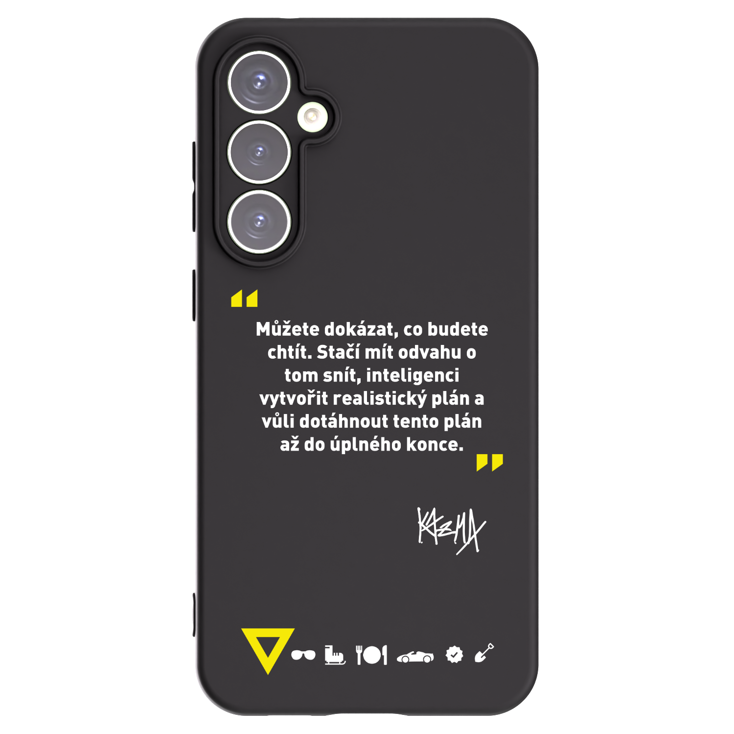 Picasee silikonový černý obal pro Samsung Galaxy S23 FE S711B - Kazma - MŮŽETE DOKÁZAT, CO BUDETE CHTÍT