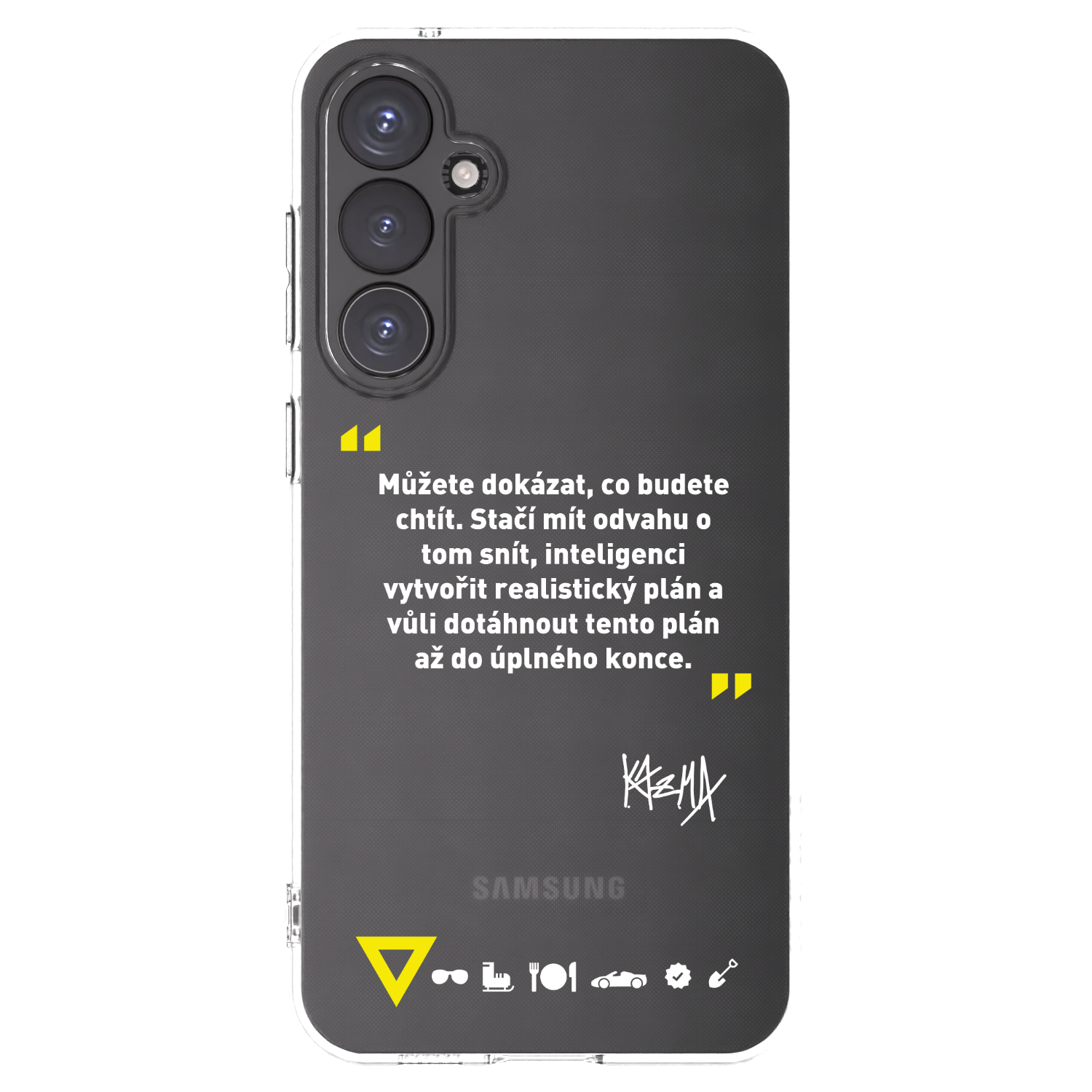 Picasee silikonový průhledný obal pro Samsung Galaxy S23 FE S711B - Kazma - MŮŽETE DOKÁZAT, CO BUDETE CHTÍT