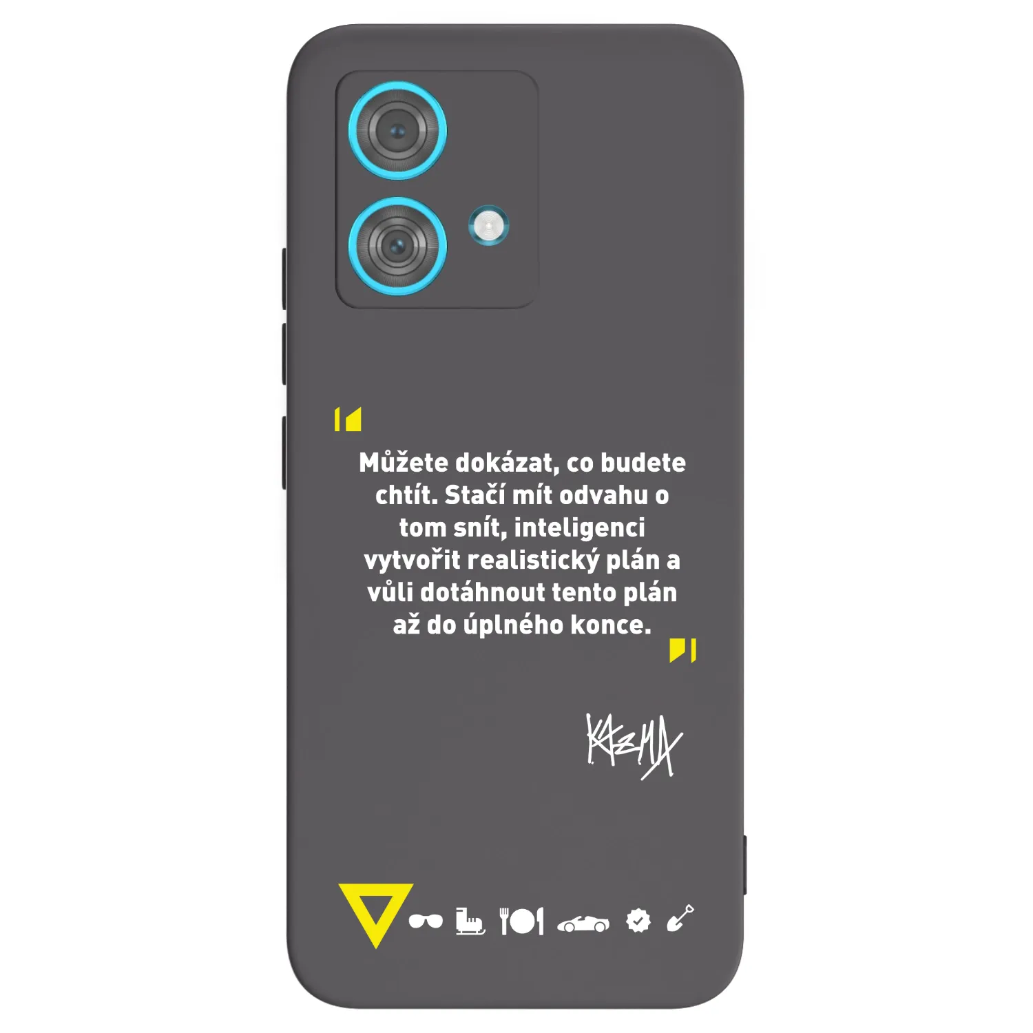 Picasee silikonový černý obal pro Motorola Edge 40 Neo - Kazma - MŮŽETE DOKÁZAT, CO BUDETE CHTÍT