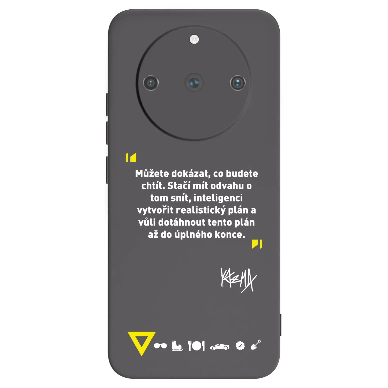 Picasee silikonový černý obal pro Realme 11 Pro+ - Kazma - MŮŽETE DOKÁZAT, CO BUDETE CHTÍT
