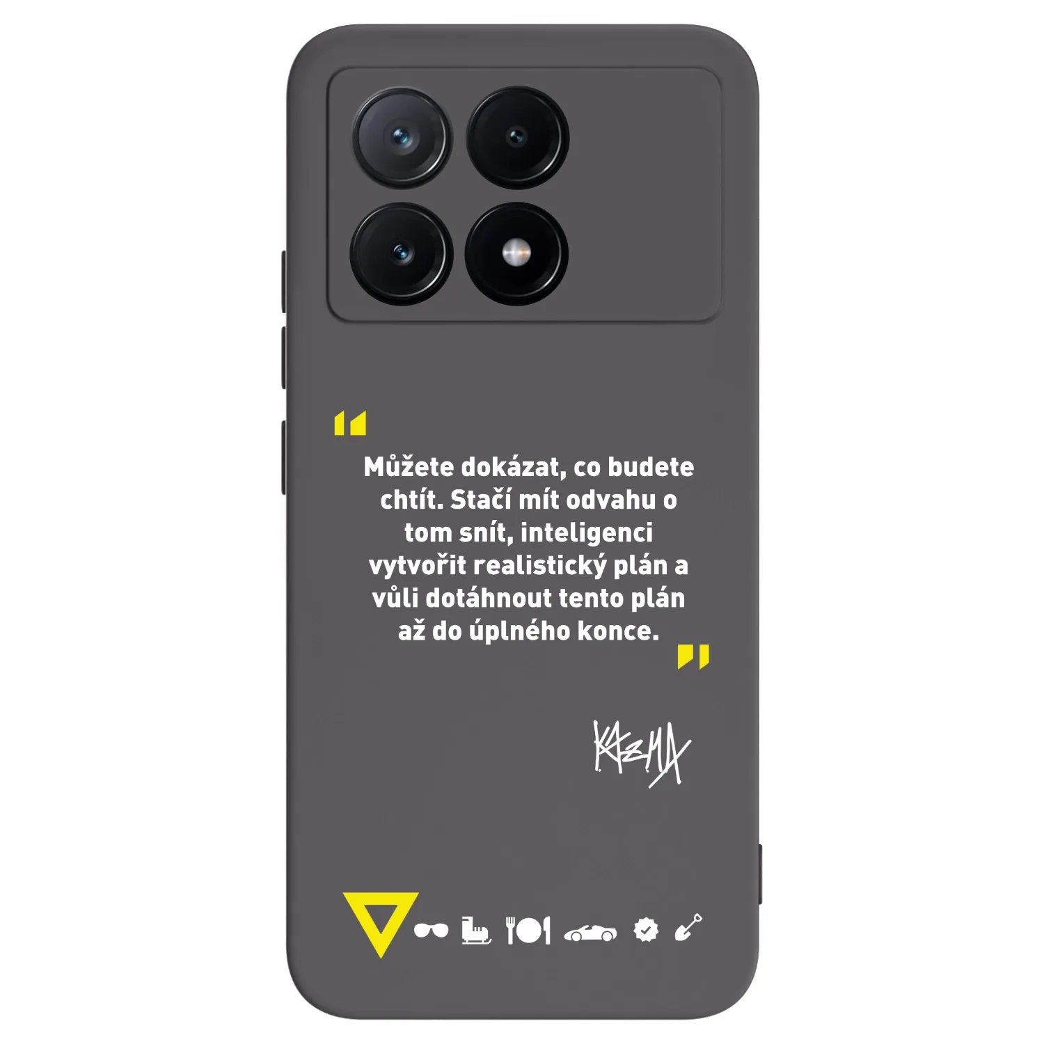 Picasee silikonový černý obal pro Xiaomi Poco X6 Pro - Kazma - MŮŽETE DOKÁZAT, CO BUDETE CHTÍT