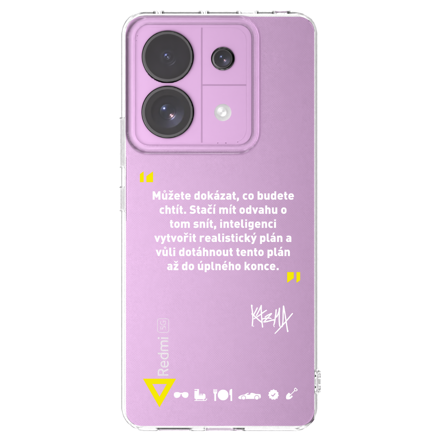 Picasee silikonový průhledný obal pro Xiaomi Redmi Note 13 Pro 5G - Kazma - MŮŽETE DOKÁZAT, CO BUDETE CHTÍT