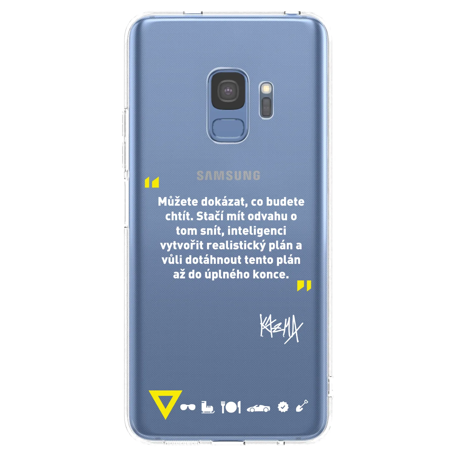 Picasee silikonový průhledný obal pro Samsung Galaxy S9 G960F - Kazma - MŮŽETE DOKÁZAT, CO BUDETE CHTÍT