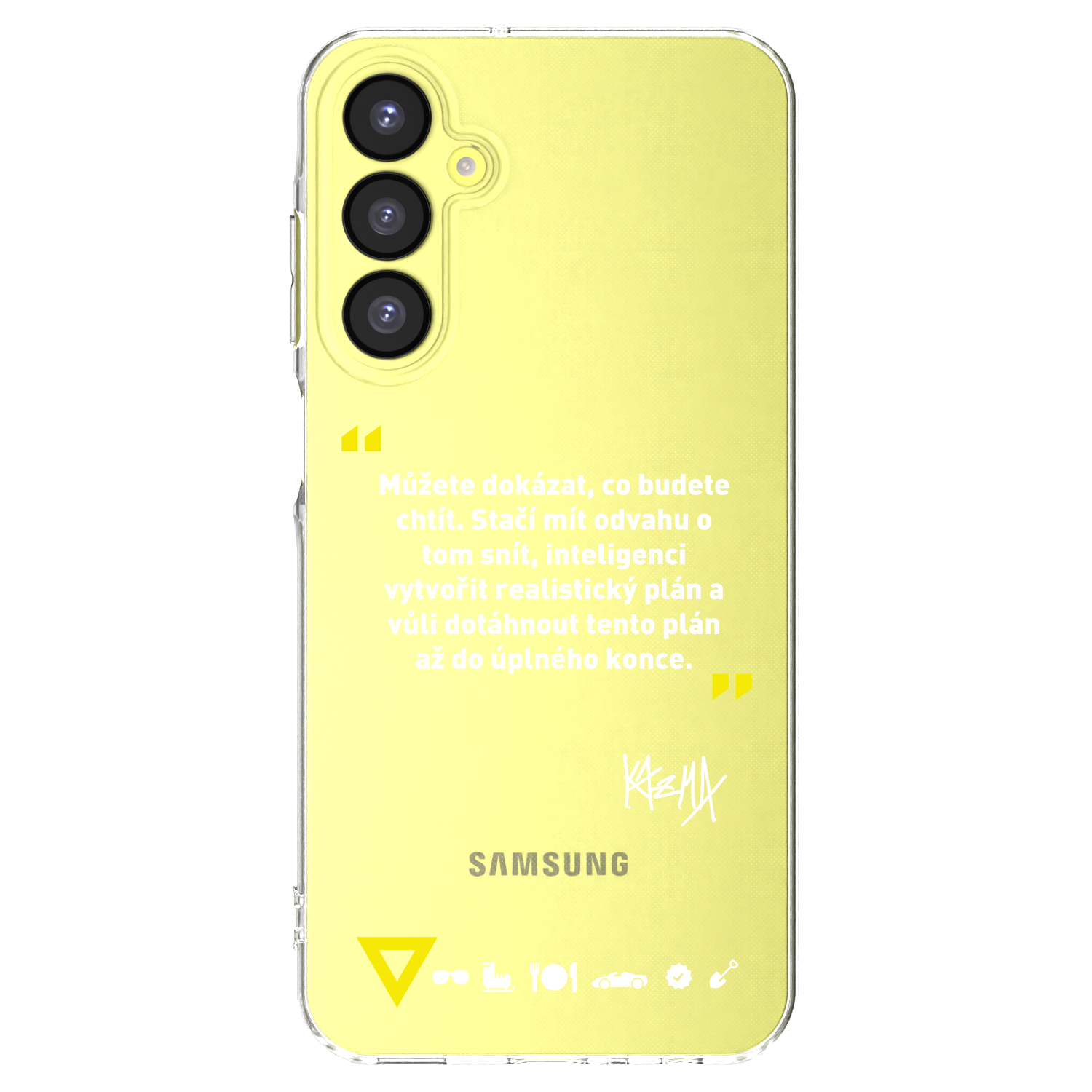 Picasee silikonový průhledný obal pro Samsung Galaxy A25 A256B 5G - Kazma - MŮŽETE DOKÁZAT, CO BUDETE CHTÍT