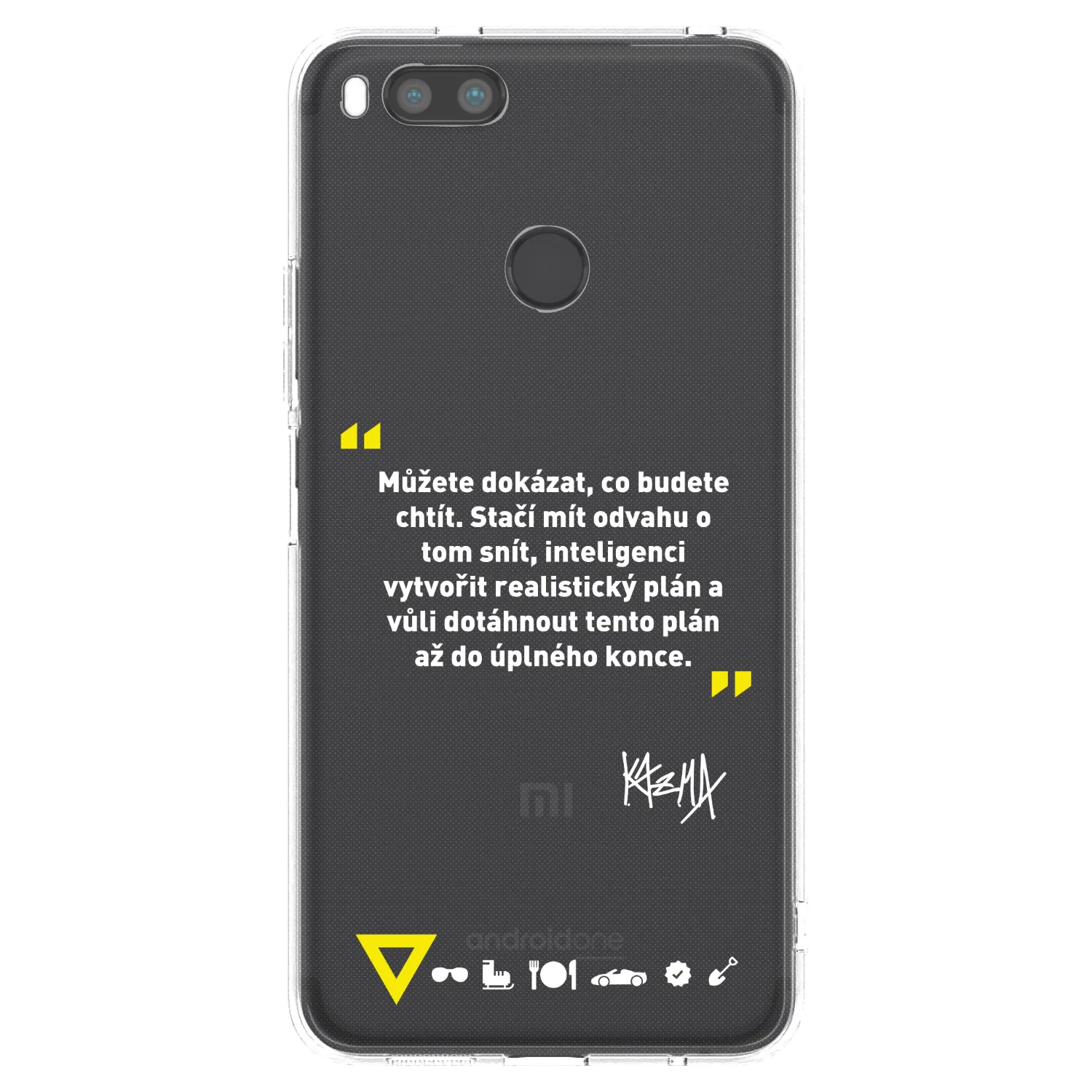 Picasee silikonový průhledný obal pro Xiaomi Mi A1 Global - Kazma - MŮŽETE DOKÁZAT, CO BUDETE CHTÍT