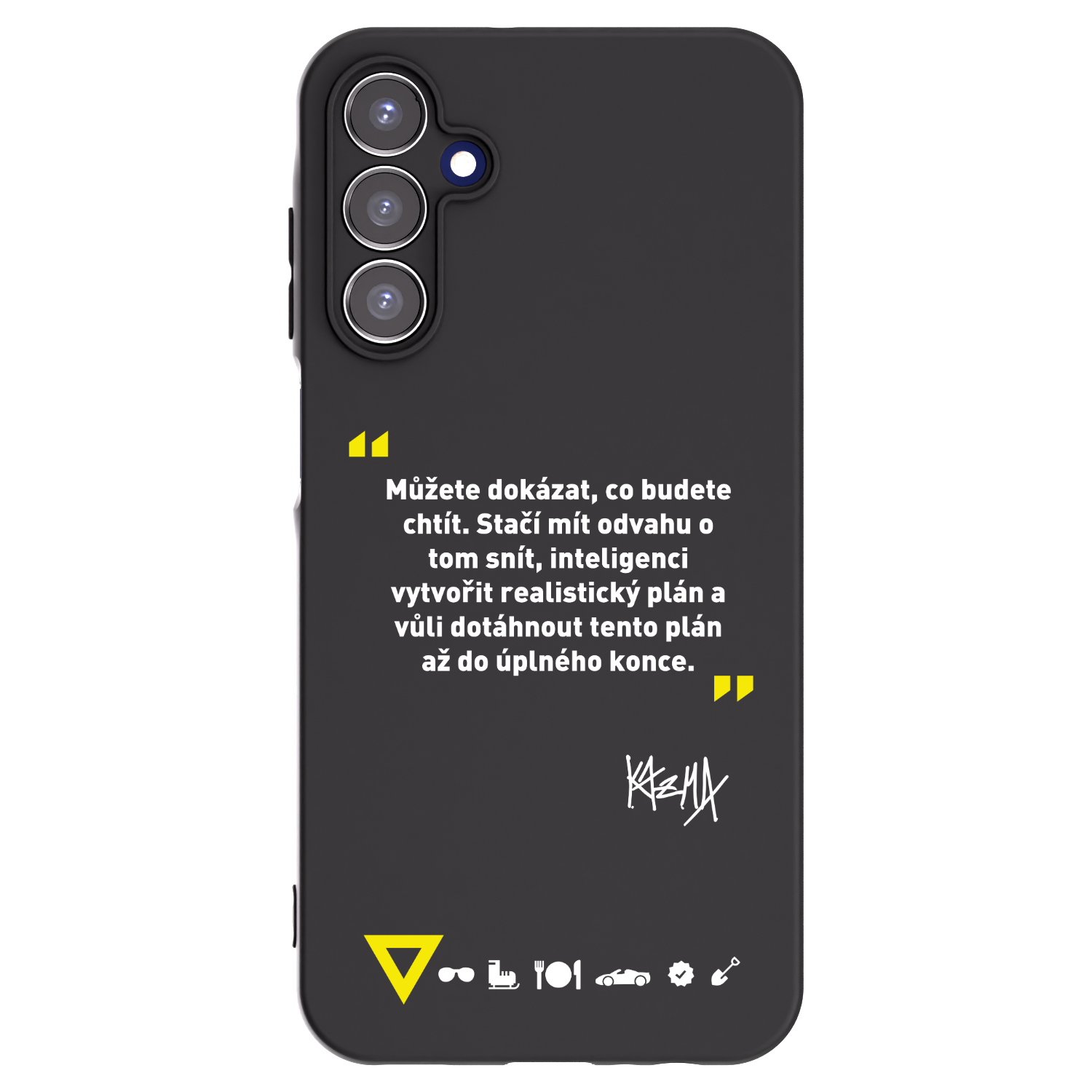 Picasee silikonový černý obal pro Samsung Galaxy A15 A155F 4G - Kazma - MŮŽETE DOKÁZAT, CO BUDETE CHTÍT