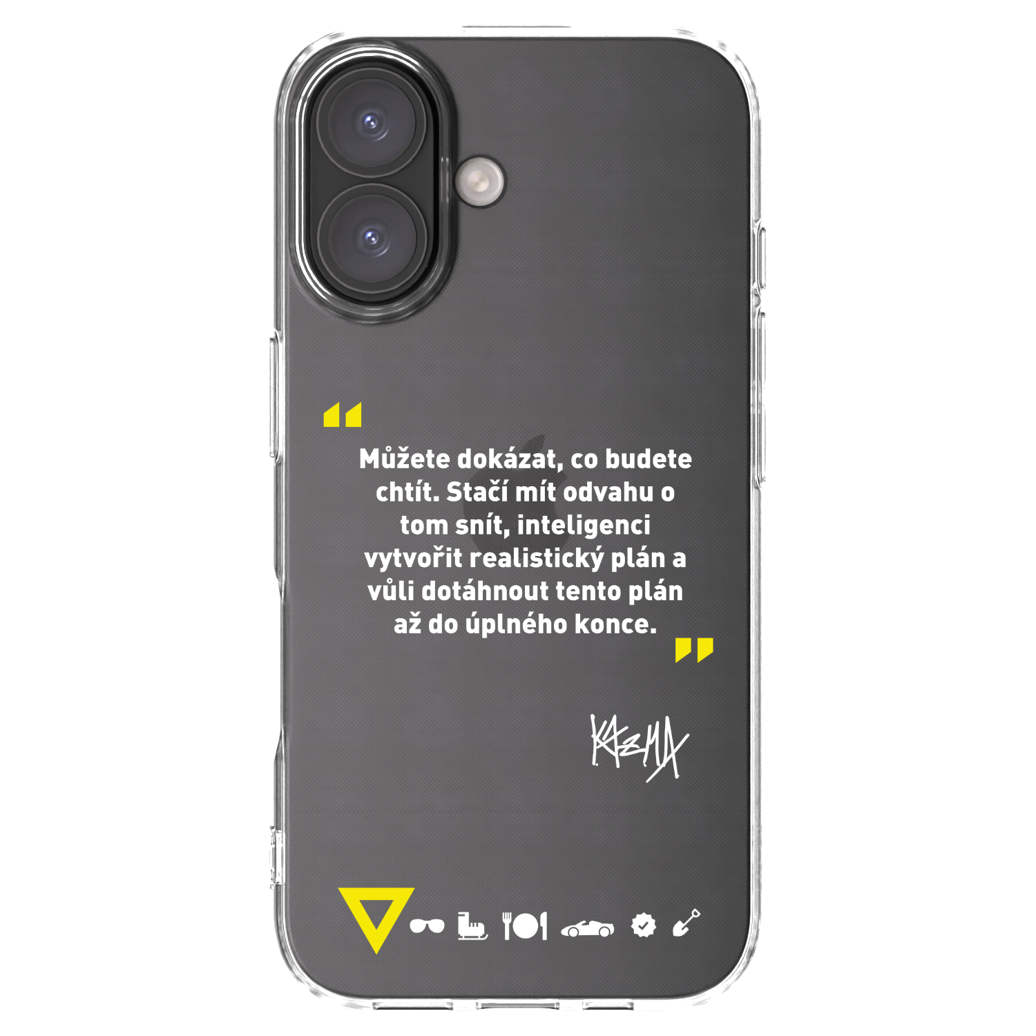 Picasee silikonový průhledný obal pro Apple iPhone 16 - Kazma - MŮŽETE DOKÁZAT, CO BUDETE CHTÍT