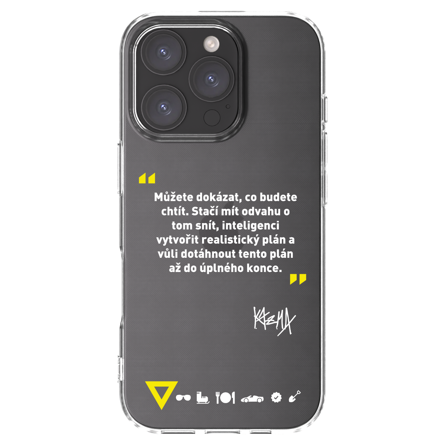 Picasee silikonový průhledný obal pro Apple iPhone 16 Pro - Kazma - MŮŽETE DOKÁZAT, CO BUDETE CHTÍT