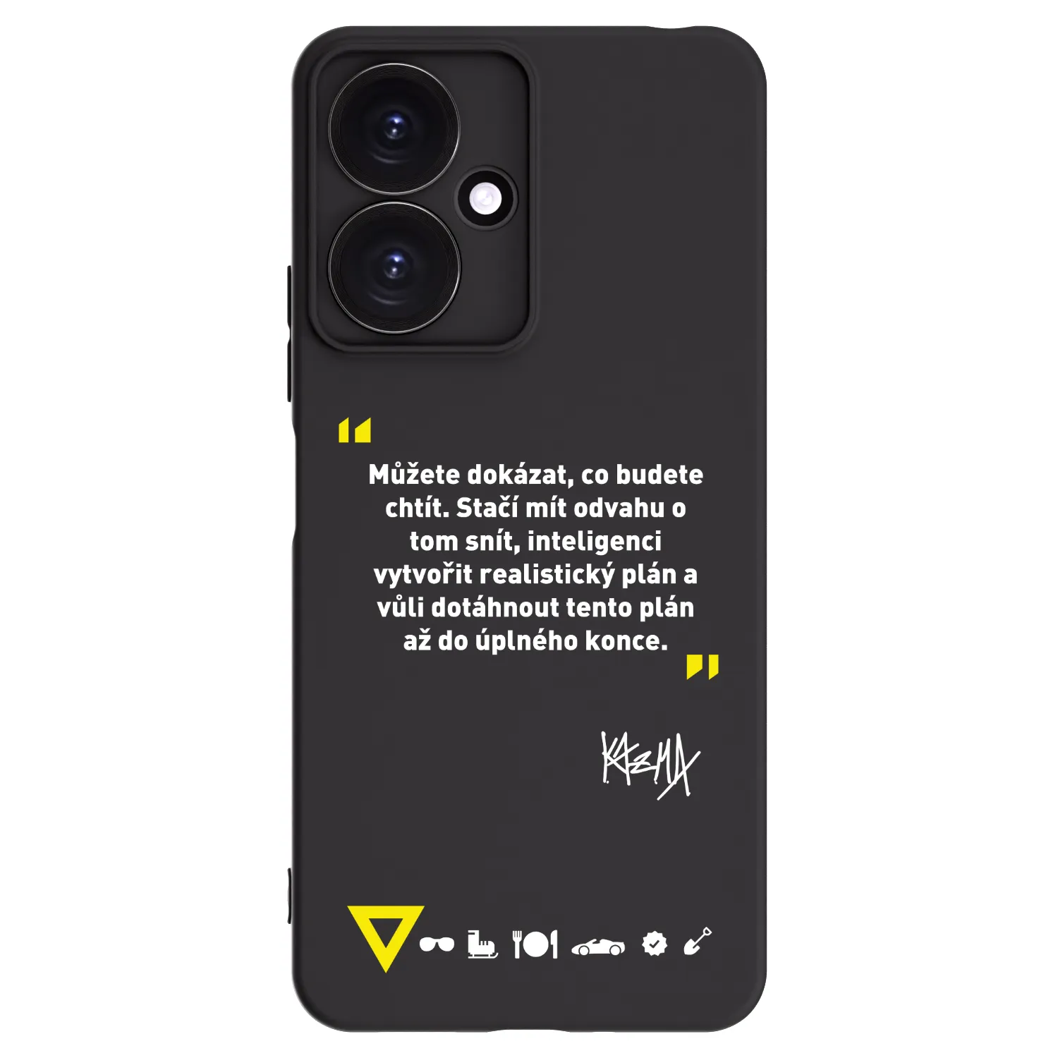 Picasee silikonový černý obal pro Xiaomi Redmi 13C 5G - Kazma - MŮŽETE DOKÁZAT, CO BUDETE CHTÍT