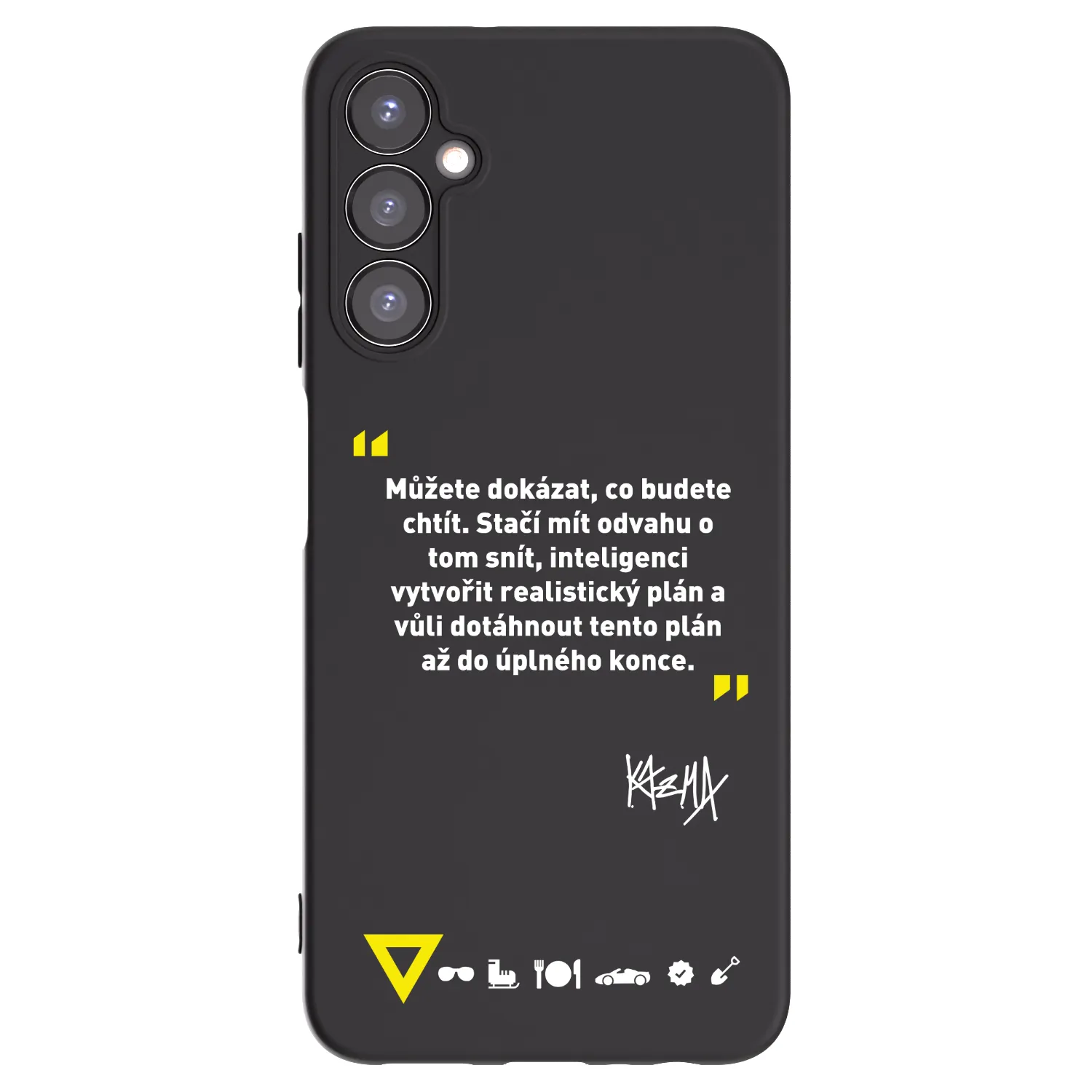 Picasee silikonový černý obal pro Samsung Galaxy A05s A057G - Kazma - MŮŽETE DOKÁZAT, CO BUDETE CHTÍT