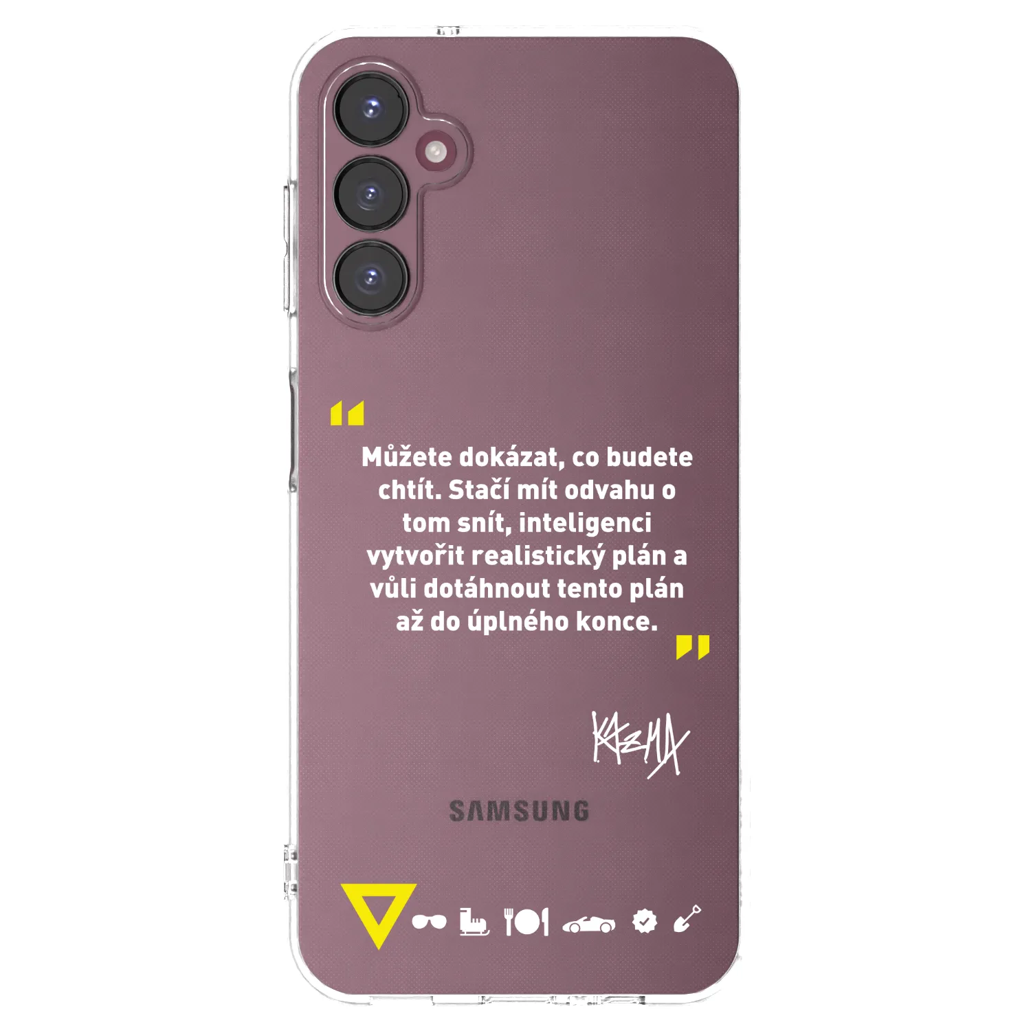 Picasee silikonový průhledný obal pro Samsung Galaxy A05s A057G - Kazma - MŮŽETE DOKÁZAT, CO BUDETE CHTÍT