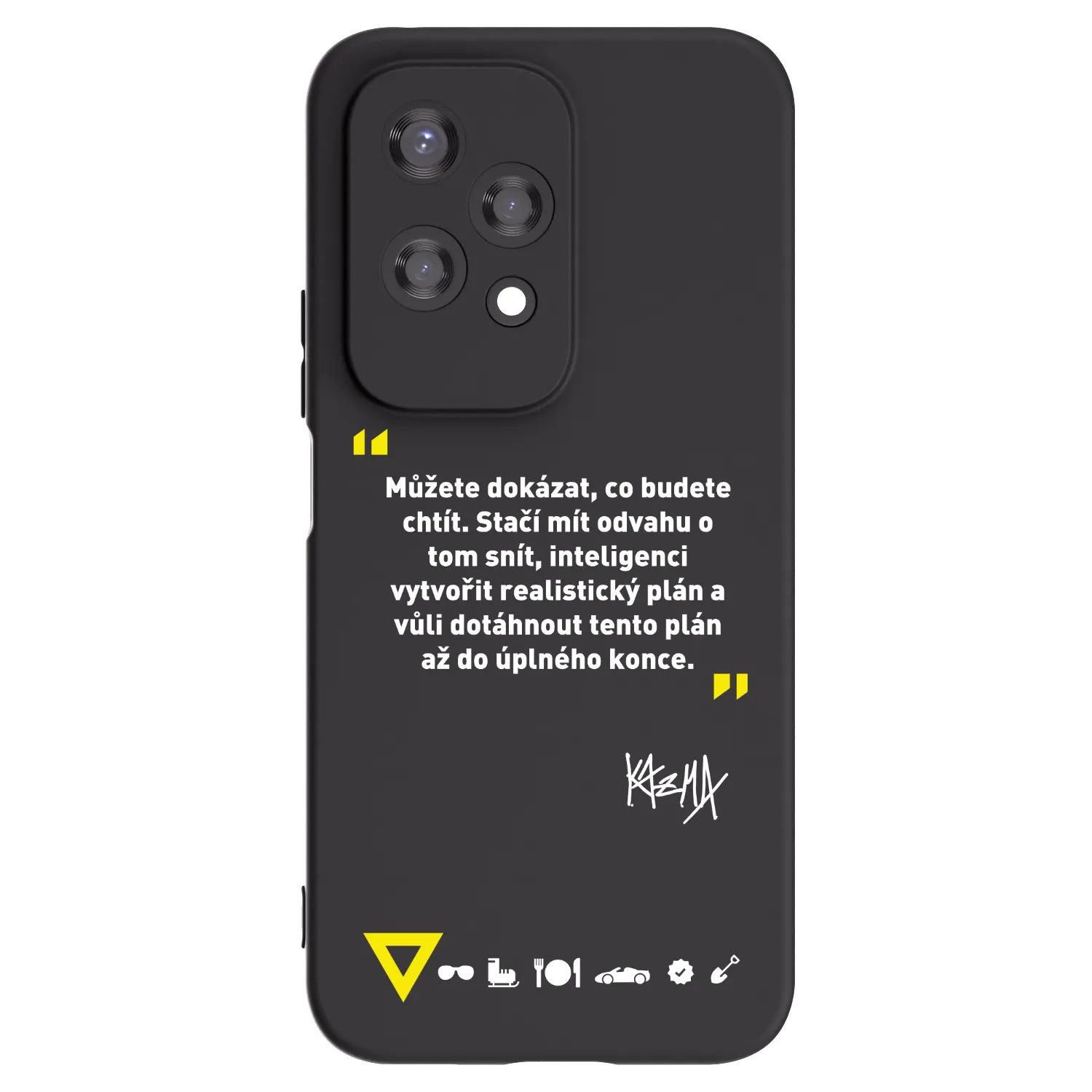 Picasee silikonový černý obal pro Honor 200 Lite - Kazma - MŮŽETE DOKÁZAT, CO BUDETE CHTÍT