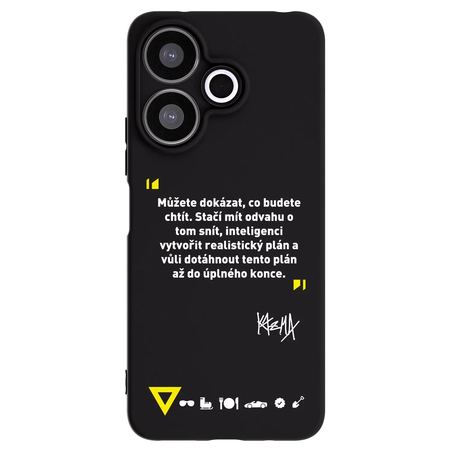 Picasee silikonový černý obal pro Xiaomi Redmi 13 4G - Kazma - MŮŽETE DOKÁZAT, CO BUDETE CHTÍT