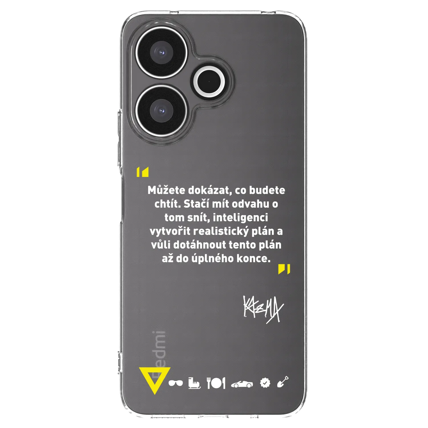 Picasee silikonový průhledný obal pro Xiaomi Redmi 13 4G - Kazma - MŮŽETE DOKÁZAT, CO BUDETE CHTÍT