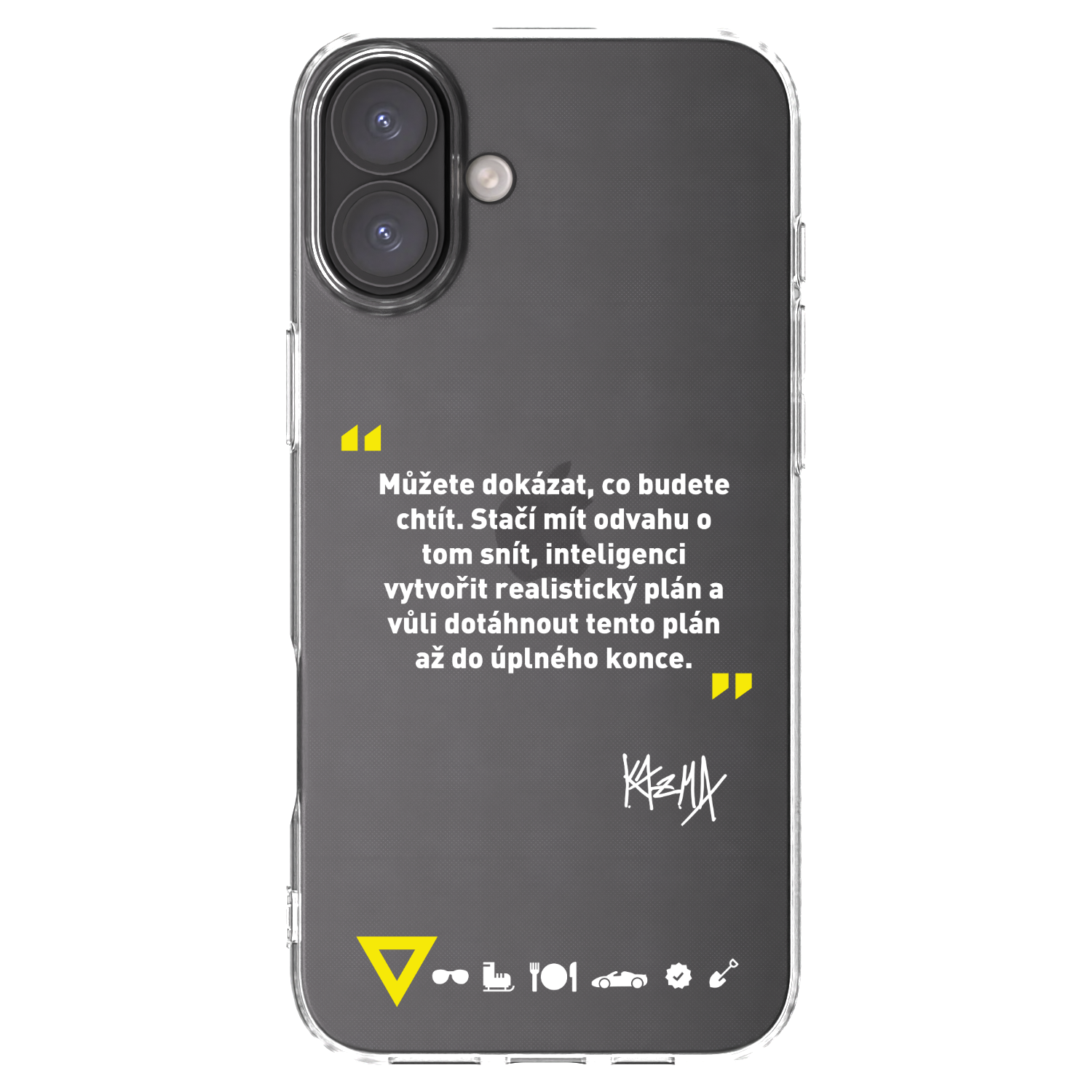Picasee silikonový průhledný obal pro Apple iPhone 16 Plus - Kazma - MŮŽETE DOKÁZAT, CO BUDETE CHTÍT
