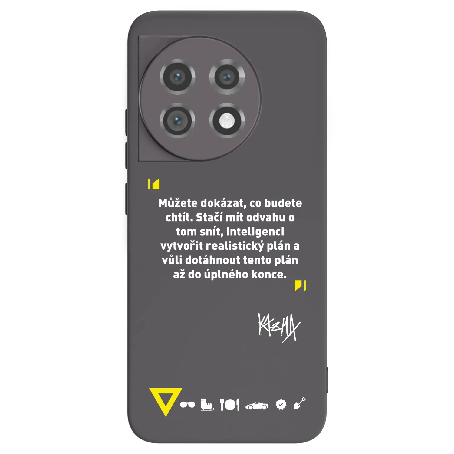 Picasee silikonový černý obal pro OnePlus 11 5G - Kazma - MŮŽETE DOKÁZAT, CO BUDETE CHTÍT