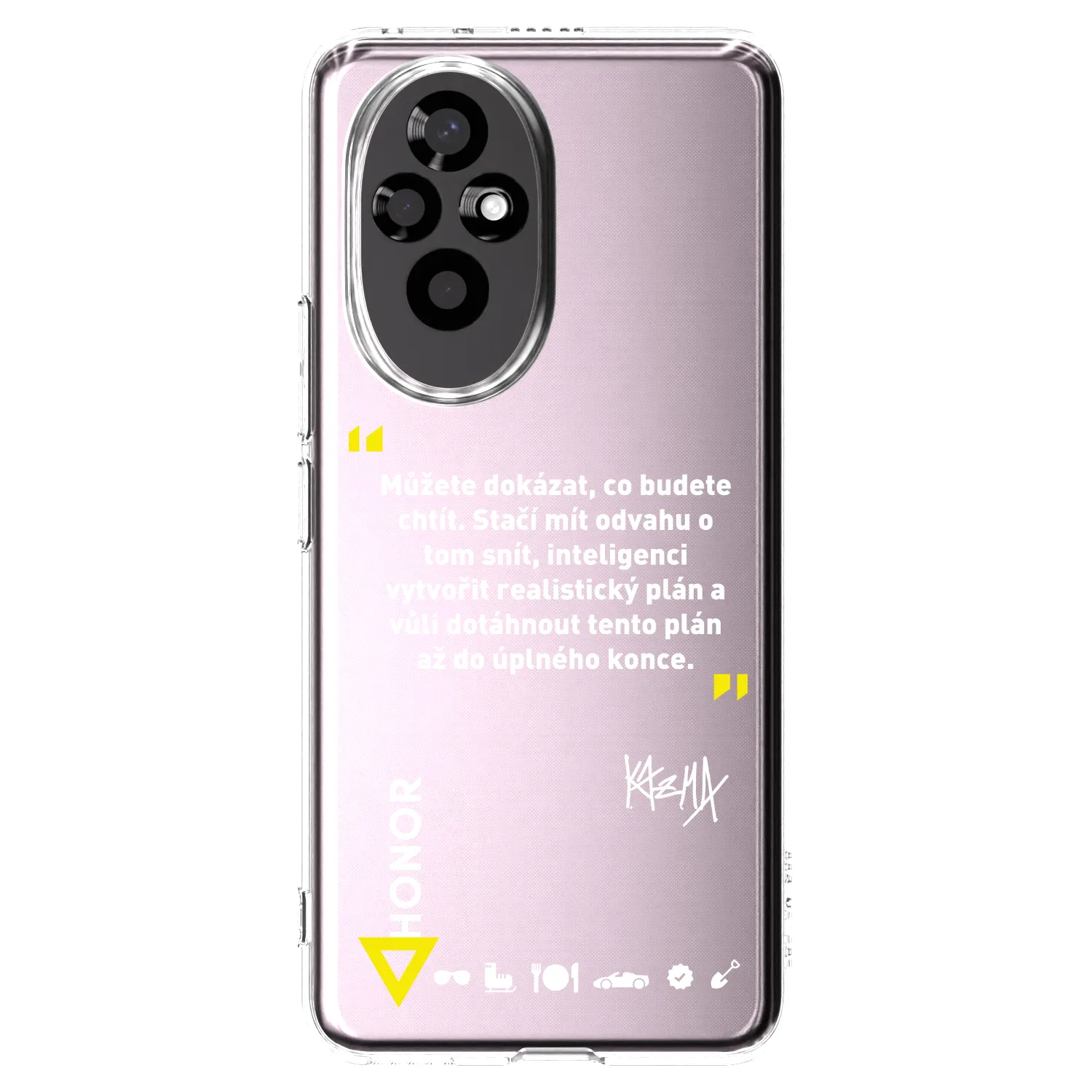 Picasee silikonový průhledný obal pro Honor 200 Pro 5G - Kazma - MŮŽETE DOKÁZAT, CO BUDETE CHTÍT