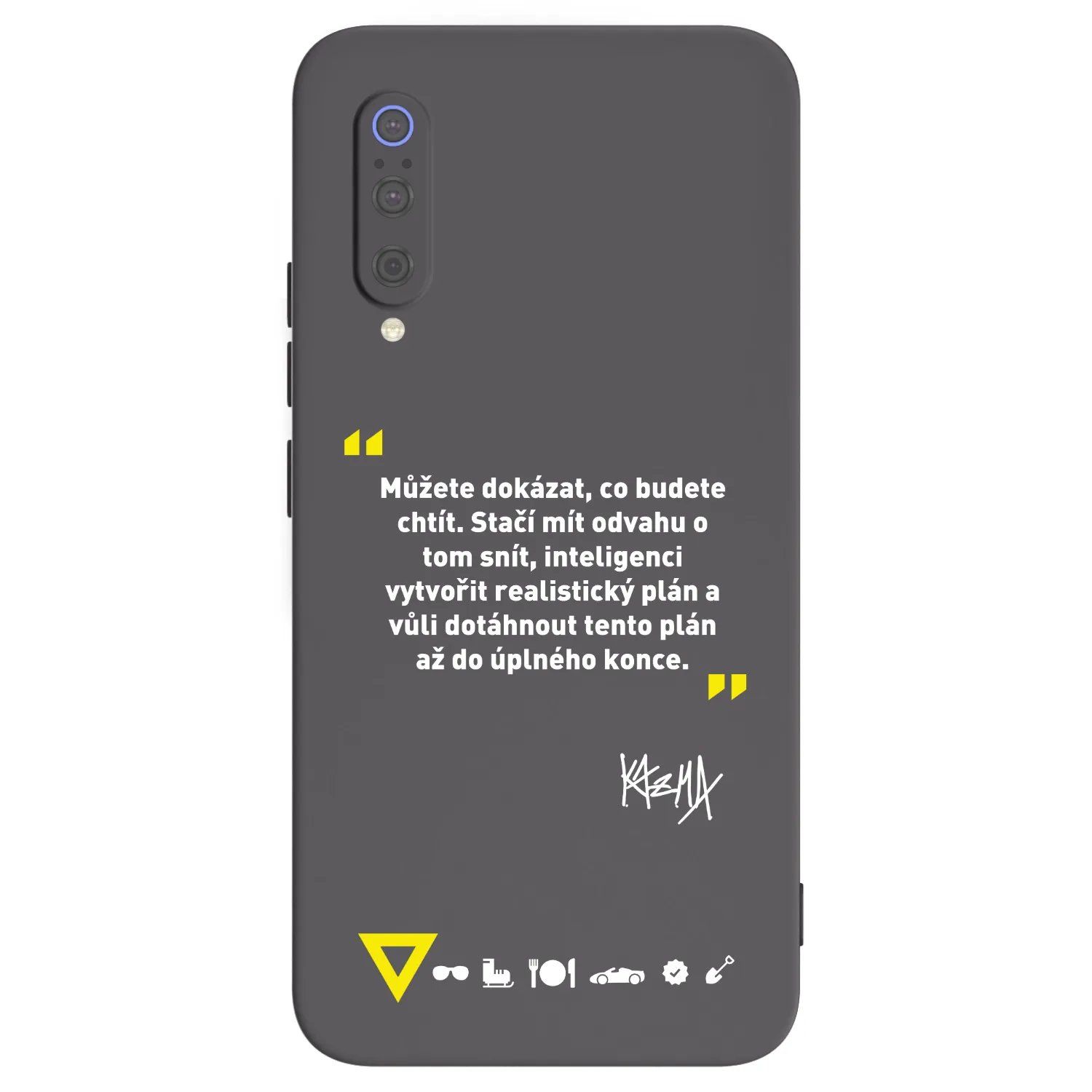 Picasee silikonový černý obal pro Xiaomi Mi 9 - Kazma - MŮŽETE DOKÁZAT, CO BUDETE CHTÍT