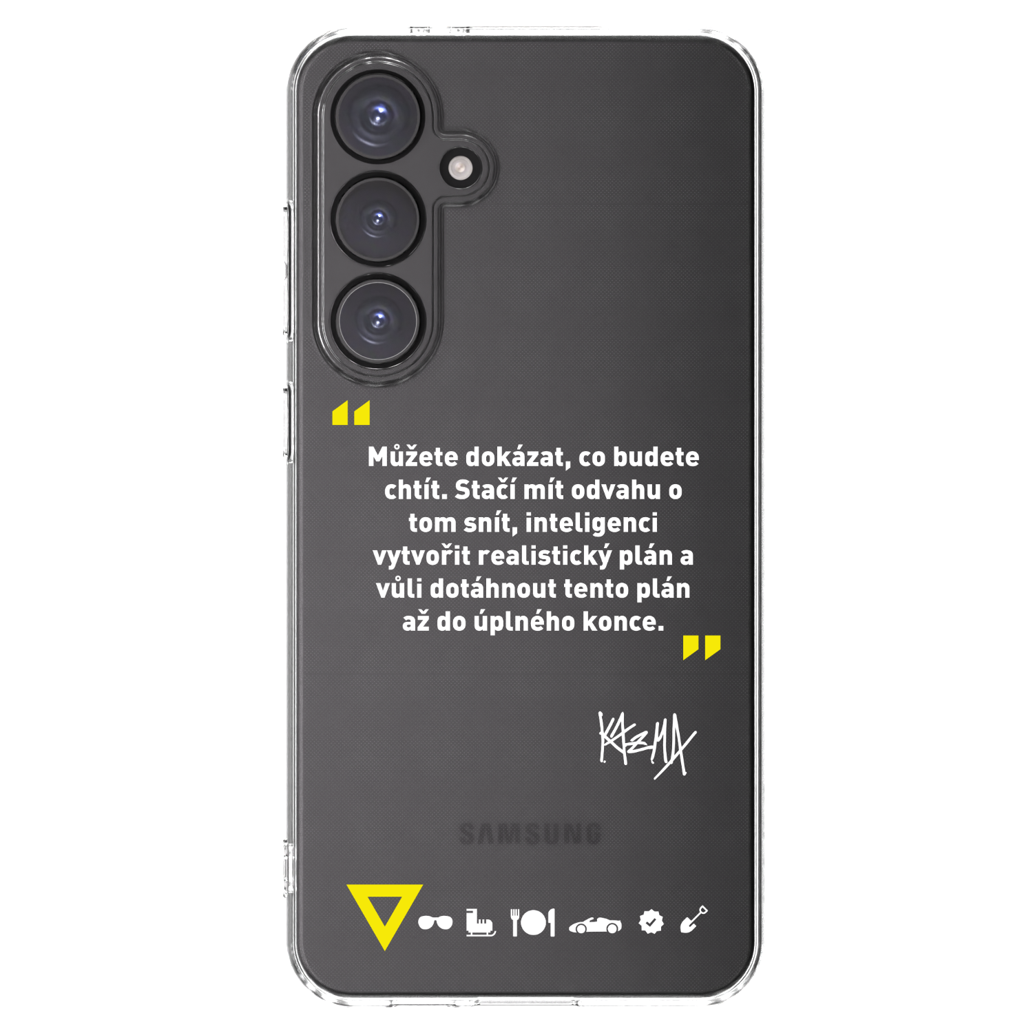 Picasee silikonový průhledný obal pro Samsung Galaxy S24 FE S721B - Kazma - MŮŽETE DOKÁZAT, CO BUDETE CHTÍT