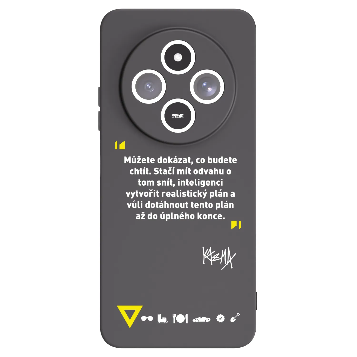 Picasee silikonový černý obal pro Xiaomi Redmi 14C - Kazma - MŮŽETE DOKÁZAT, CO BUDETE CHTÍT