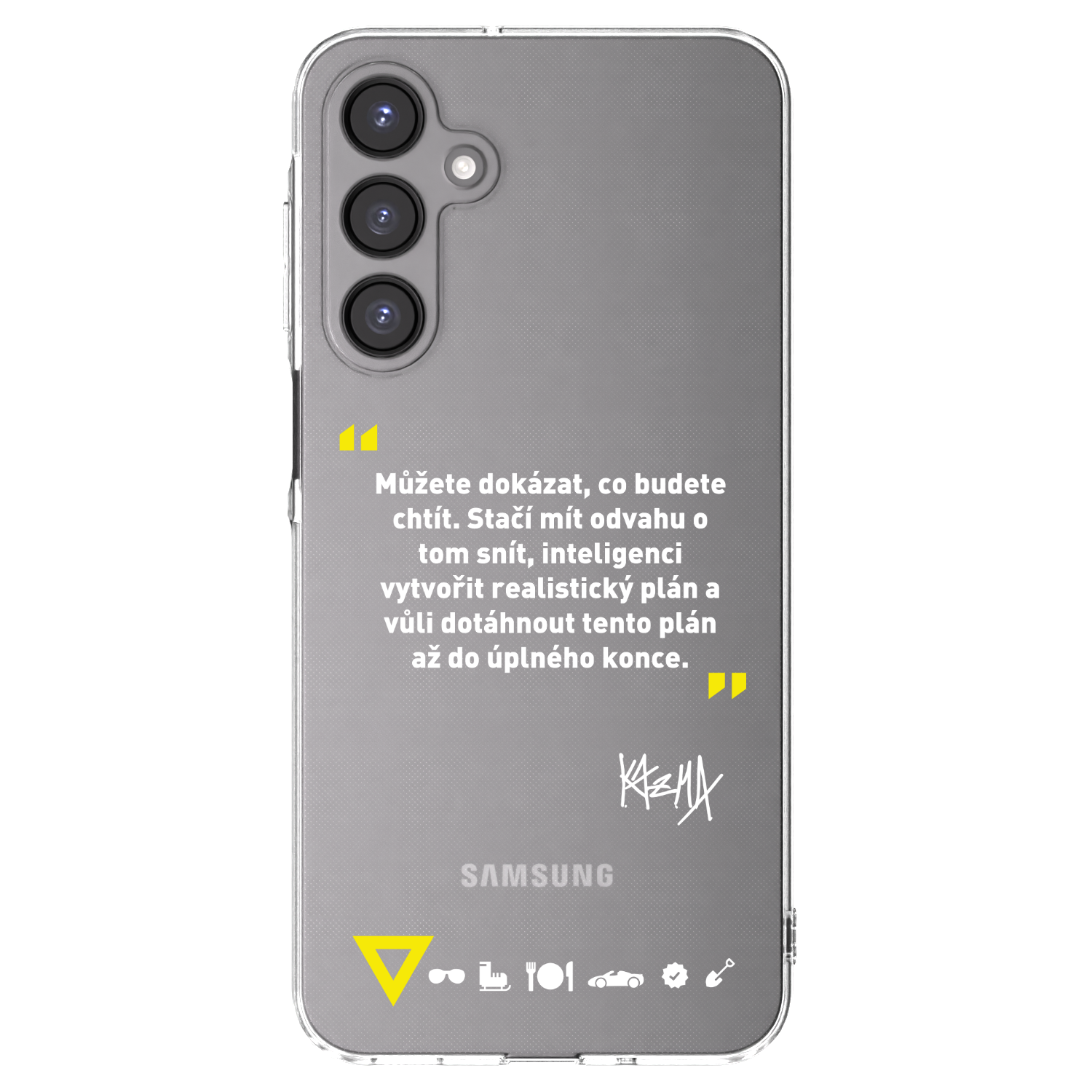 Picasee silikonový průhledný obal pro Samsung Galaxy A16 5G - Kazma - MŮŽETE DOKÁZAT, CO BUDETE CHTÍT