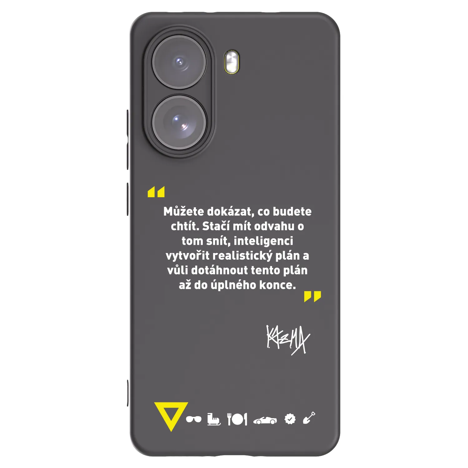 Picasee silikonový černý obal pro Xiaomi Poco X7 - Kazma - MŮŽETE DOKÁZAT, CO BUDETE CHTÍT