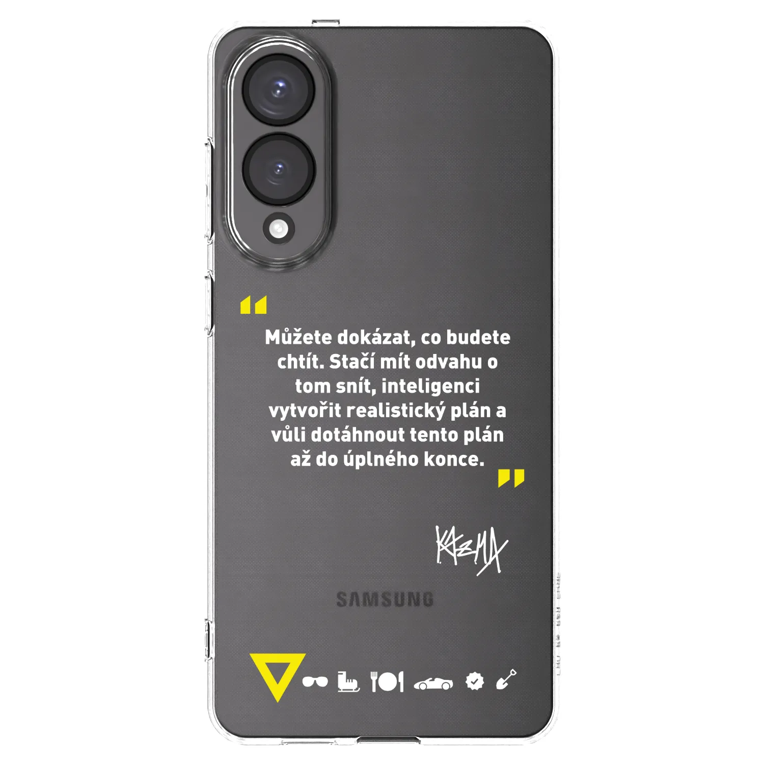 Picasee silikonový průhledný obal pro Samsung Galaxy S25 Edge 5G - Kazma - MŮŽETE DOKÁZAT, CO BUDETE CHTÍT