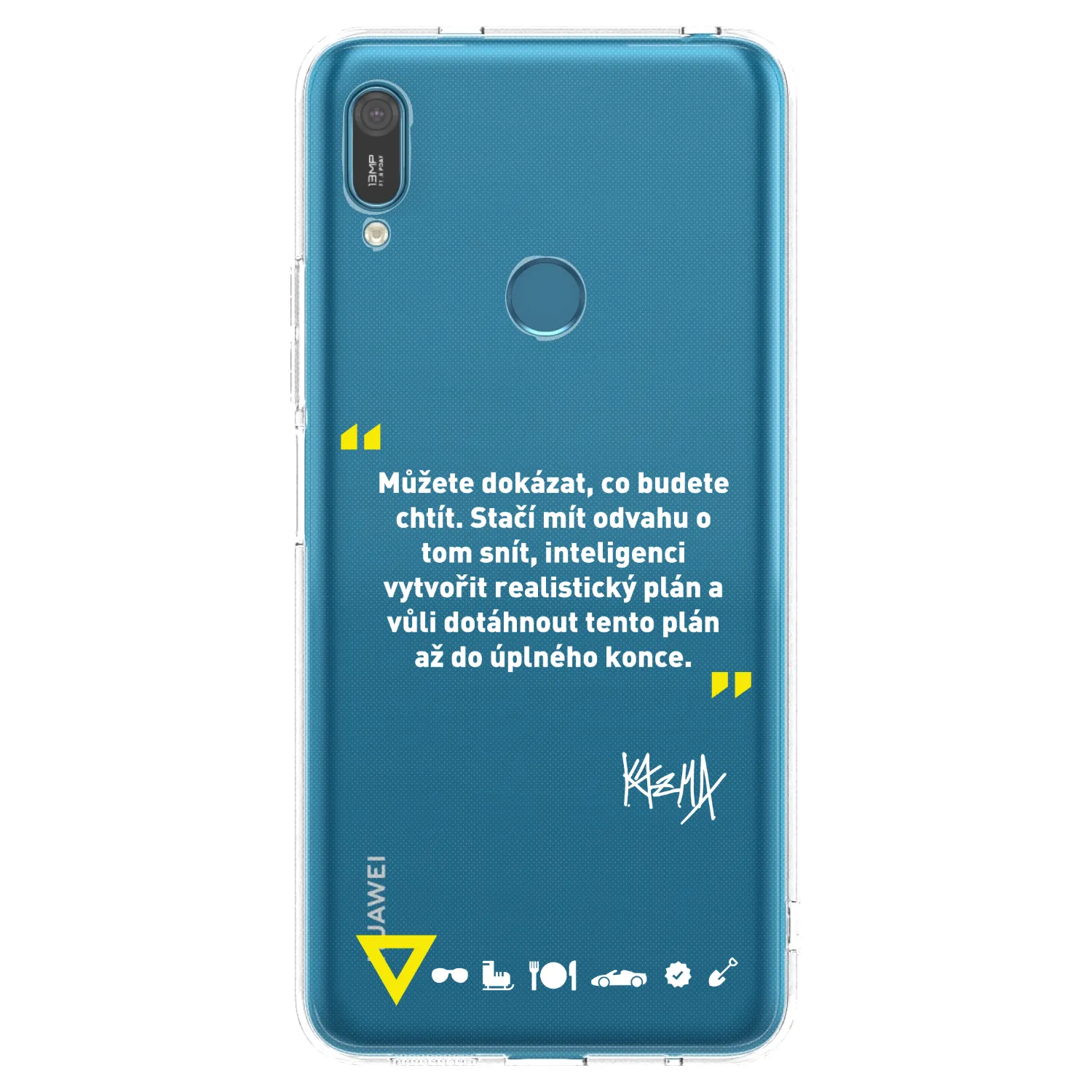 Picasee silikonový průhledný obal pro Huawei Y7 2019 - Kazma - MŮŽETE DOKÁZAT, CO BUDETE CHTÍT