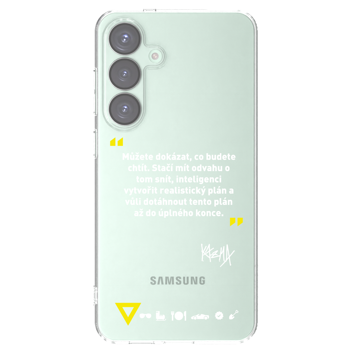 Picasee silikonový průhledný obal pro Samsung Galaxy S25+ 5G - Kazma - MŮŽETE DOKÁZAT, CO BUDETE CHTÍT