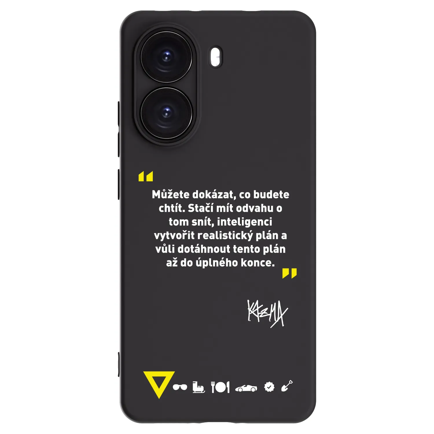 Picasee silikonový černý obal pro Xiaomi Poco X7 Pro 5G - Kazma - MŮŽETE DOKÁZAT, CO BUDETE CHTÍT