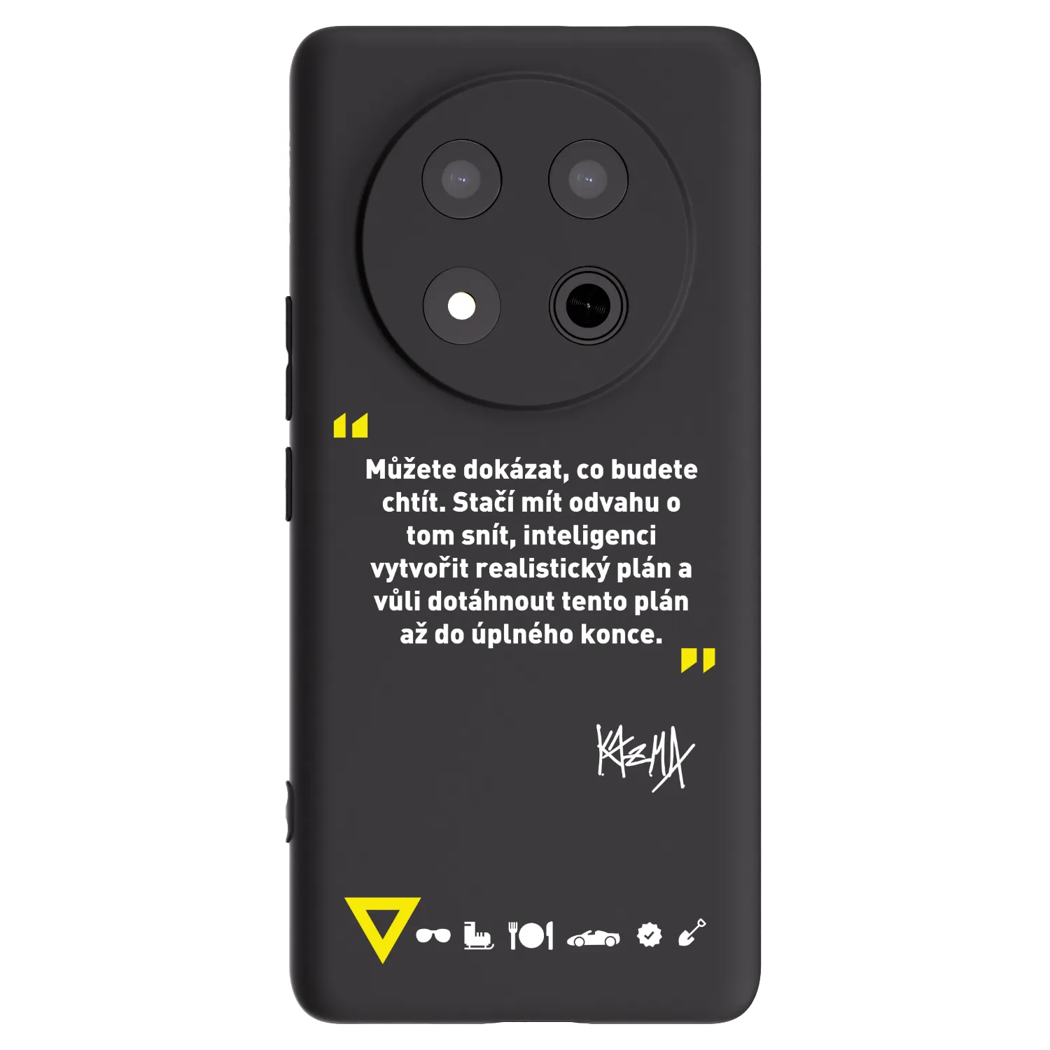 Picasee silikonový černý obal pro Honor Magic7 Lite 5G - Kazma - MŮŽETE DOKÁZAT, CO BUDETE CHTÍT