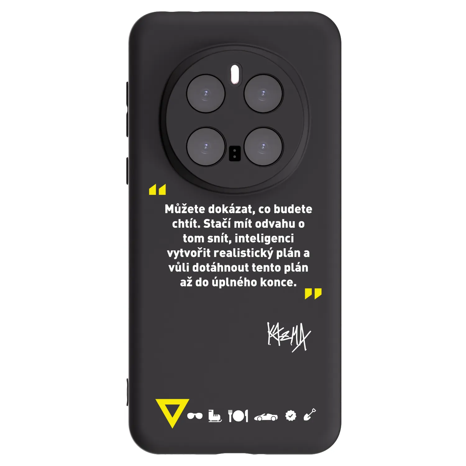 Picasee silikonový černý obal pro Honor Magic7 Pro 5G - Kazma - MŮŽETE DOKÁZAT, CO BUDETE CHTÍT