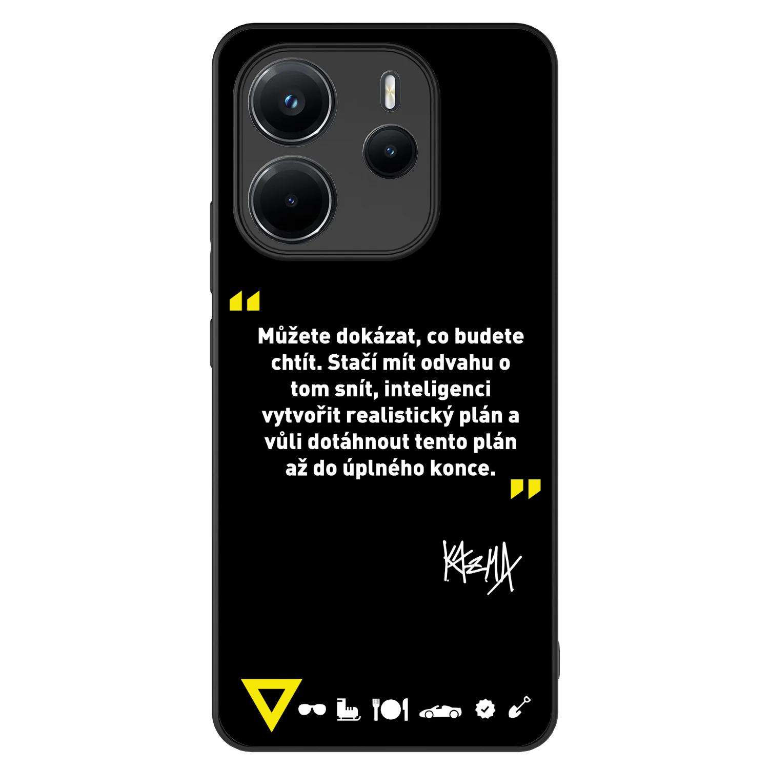 Picasee ULTIMATE CASE pro Xiaomi Redmi Note 14 4G - Kazma - MŮŽETE DOKÁZAT, CO BUDETE CHTÍT