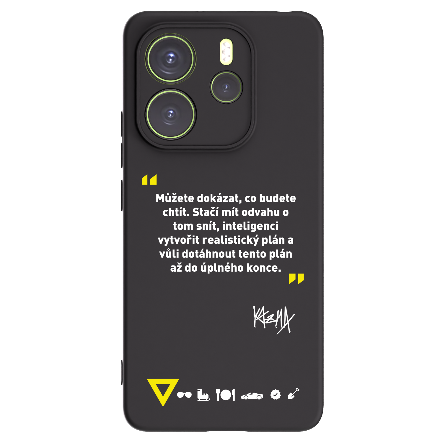 Picasee silikonový černý obal pro Xiaomi Redmi Note 14 4G - Kazma - MŮŽETE DOKÁZAT, CO BUDETE CHTÍT