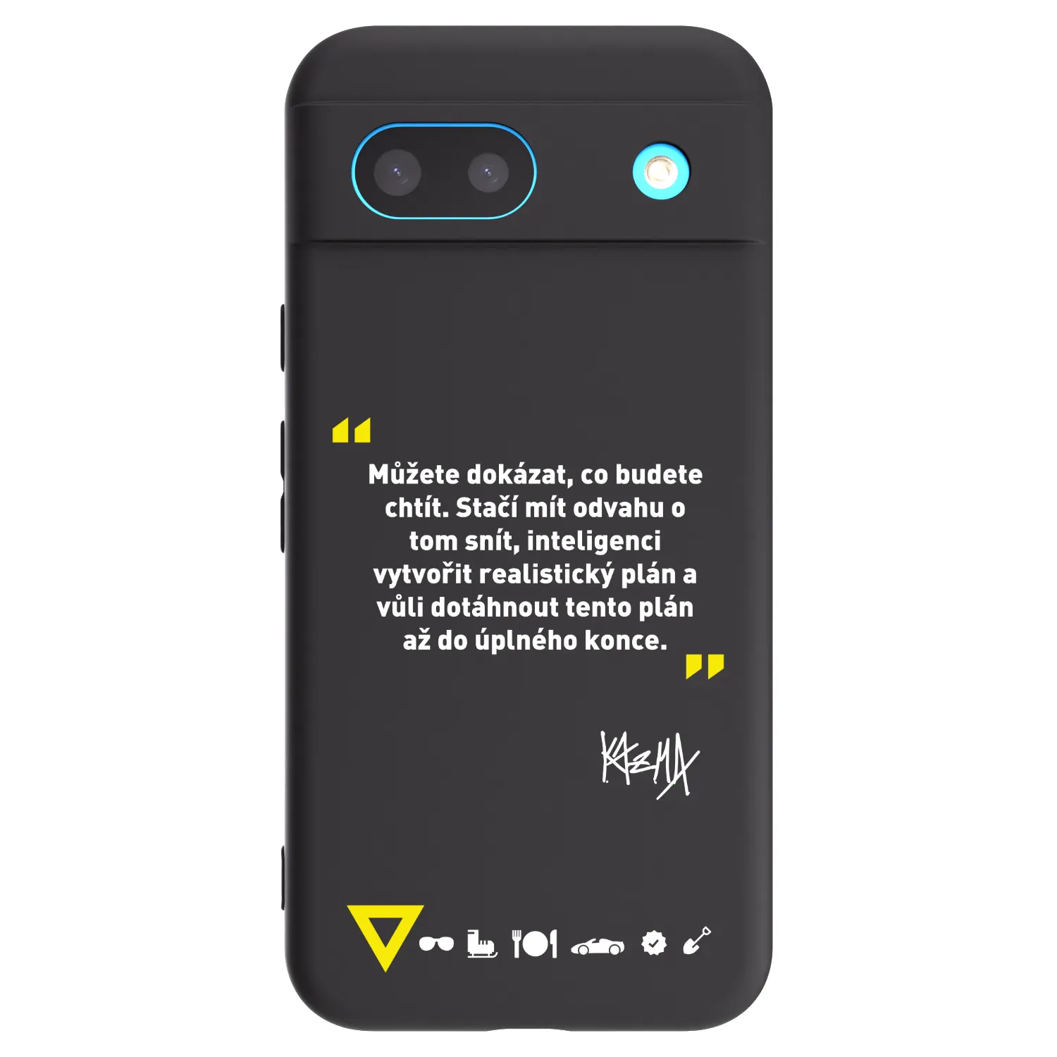 Picasee silikonový černý obal pro Google Pixel 8a - Kazma - MŮŽETE DOKÁZAT, CO BUDETE CHTÍT