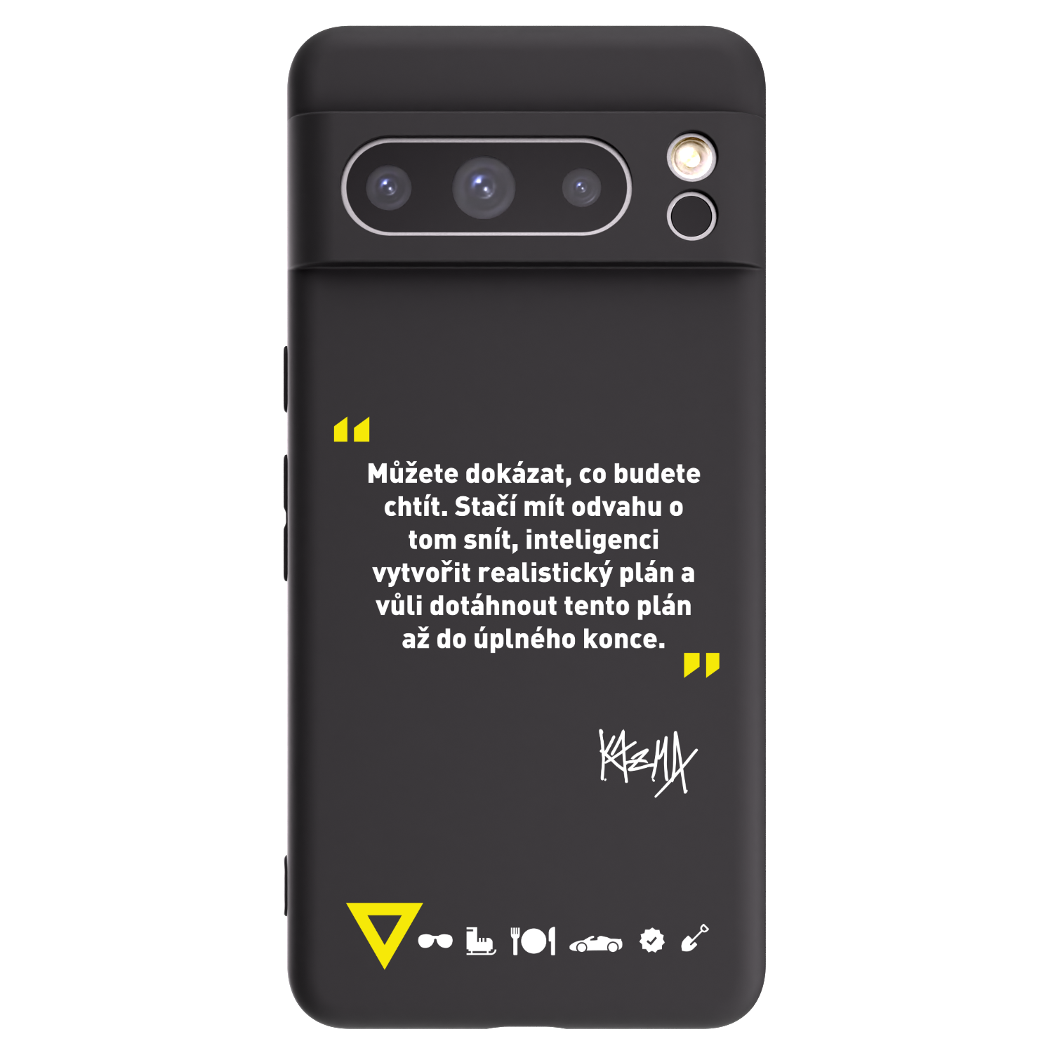 Picasee silikonový černý obal pro Google Pixel 8 Pro - Kazma - MŮŽETE DOKÁZAT, CO BUDETE CHTÍT