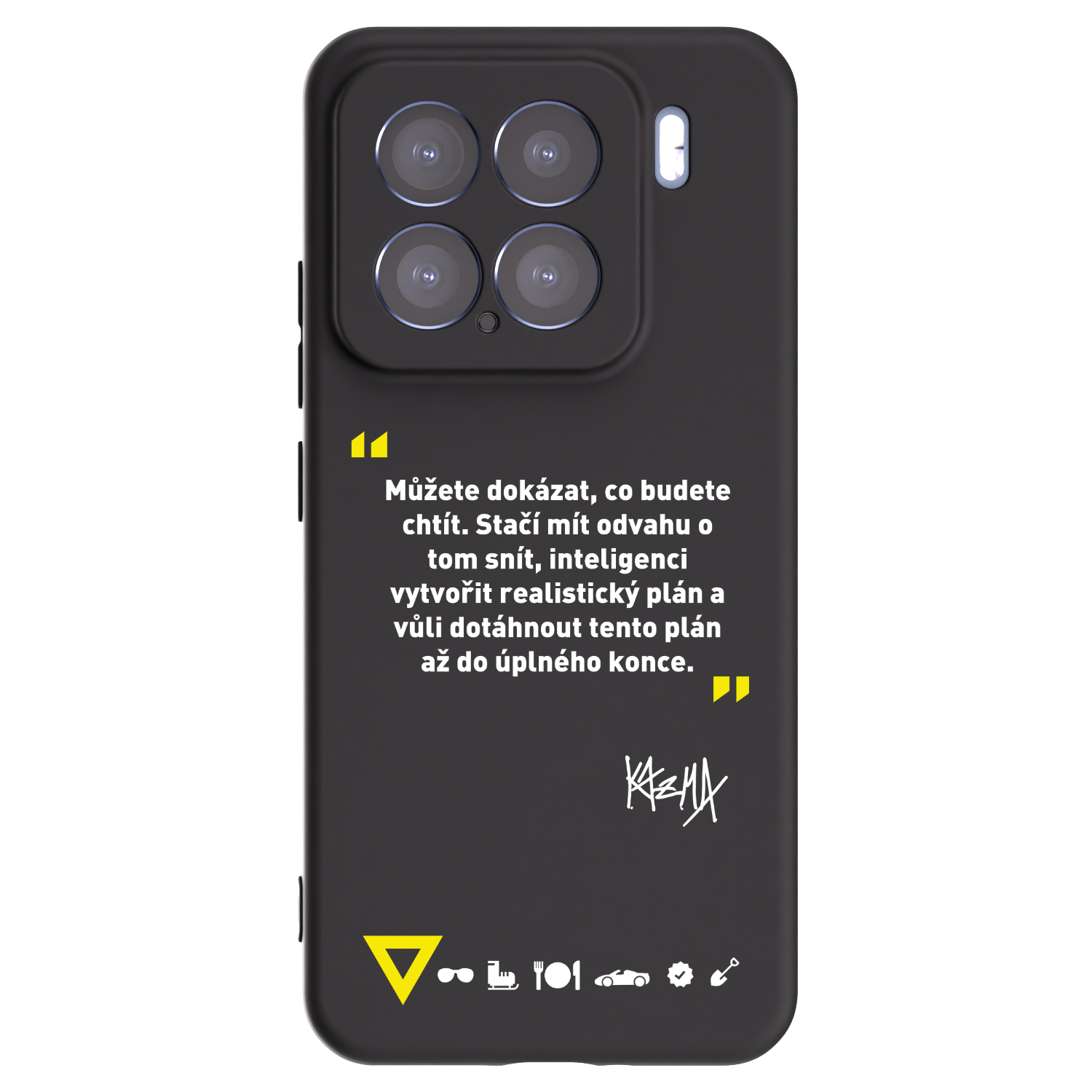Picasee silikonový černý obal pro Xiaomi 15 - Kazma - MŮŽETE DOKÁZAT, CO BUDETE CHTÍT