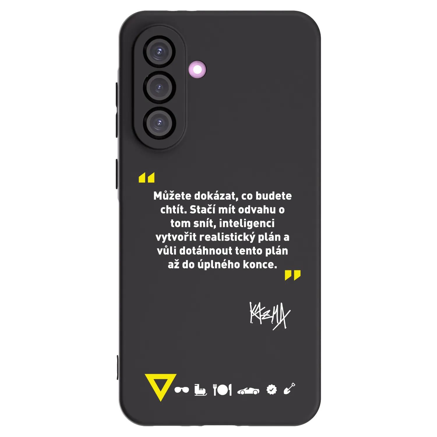 Picasee silikonový černý obal pro Samsung Galaxy A56 5G A566B - Kazma - MŮŽETE DOKÁZAT, CO BUDETE CHTÍT